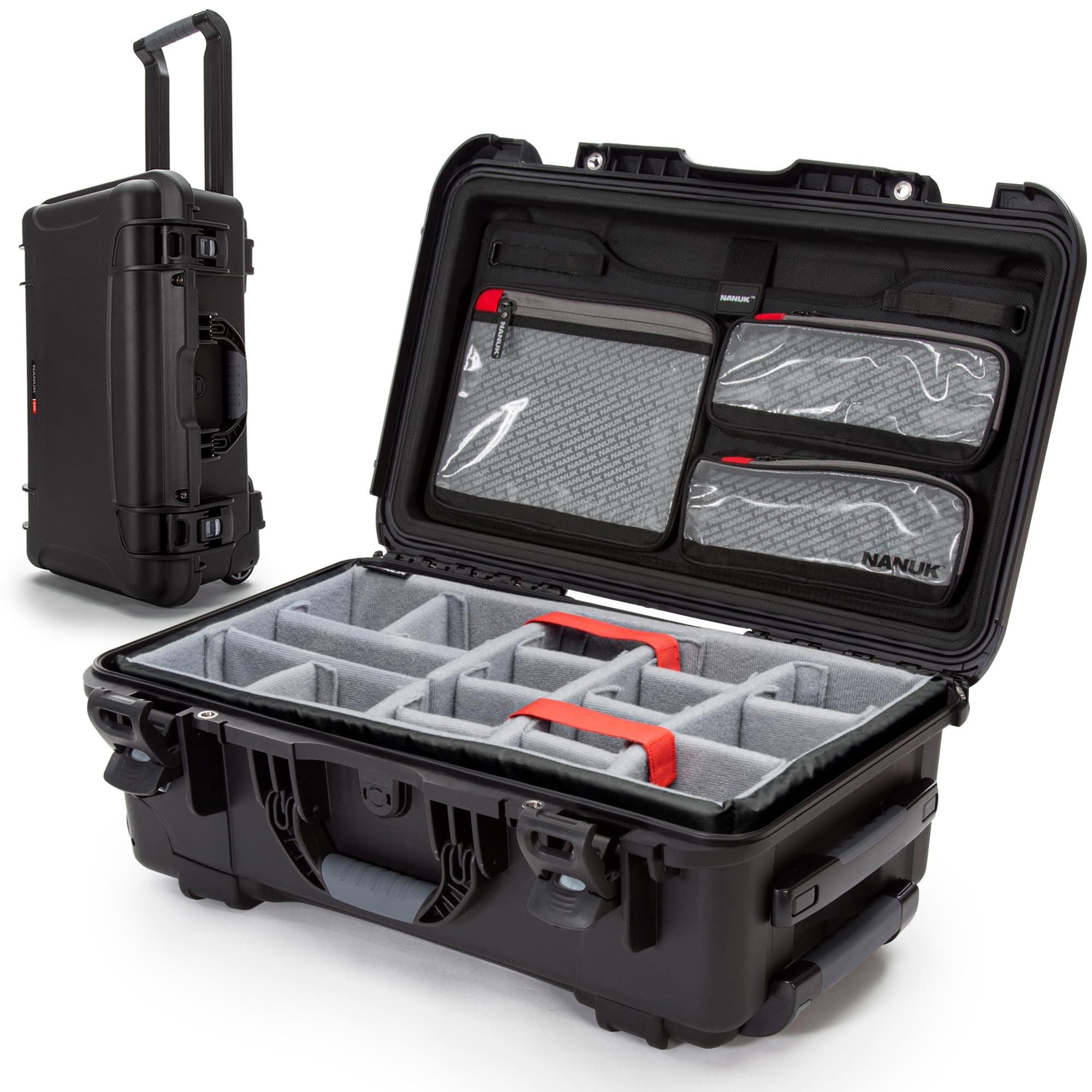 Nanuk 935 Pro Photo Kit – Waterproof Travel Camera Hard Case with Padded Dividers and Wheels, 22” x 14” x 9” - Dustproof and Impact Resistant, Airline Carry-On Approved – Black