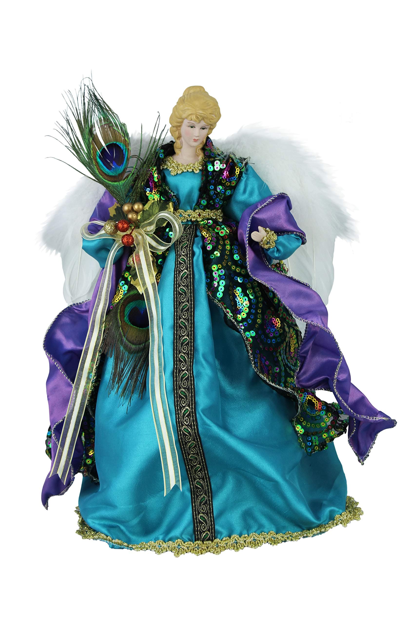 14" Inch Standing Stunning Sequin Angel Christmas Tree Topper or Table Top 148550