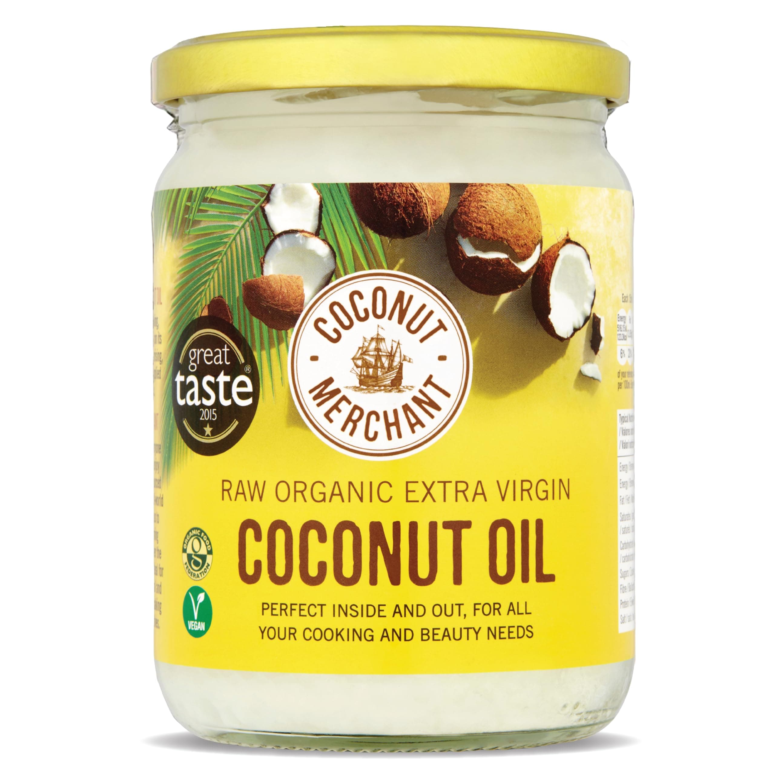 Organic Coconut Oil 500ml - Extra Virgin, Raw Cold Pressed Unrefined, Vegan and 100% Natural - for Skin, Hair & Cooking