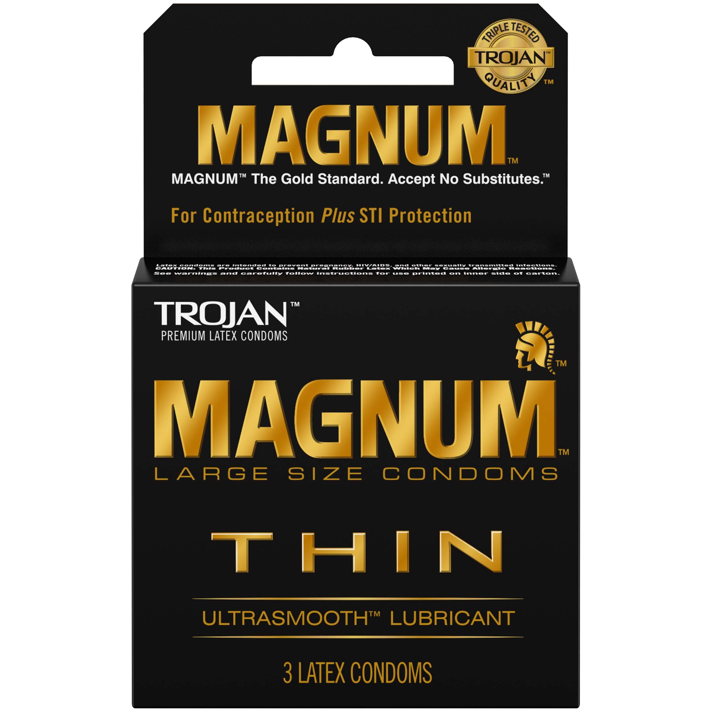 Product Of Trojan, Magnum Thin Ultra Smooth Lubricant, Count 6 (3Pk) - Birth Control/ Grab Varieties & Flavors
