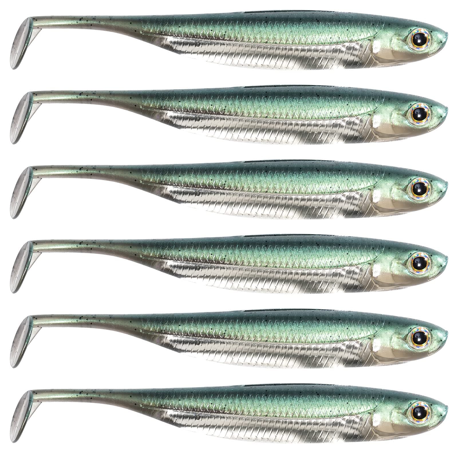 Dr.Fish Paddle Tail Swimbaits, Soft Plastic Fishing Lures for Bass Fishing, 2-3/4 to 4-3/4 Inches, Swim Shad Bait Minnow Lures Drop Shot Fishing Lures Plastic Crappie Baits