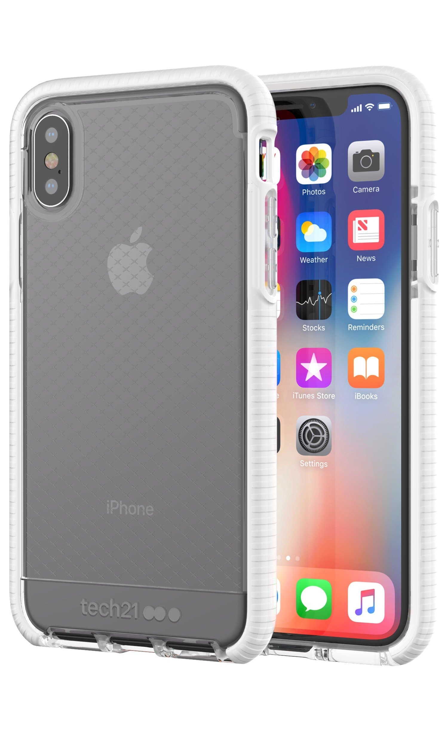 iPhone X Evo Check Tech 21 cover/case - Clear/White