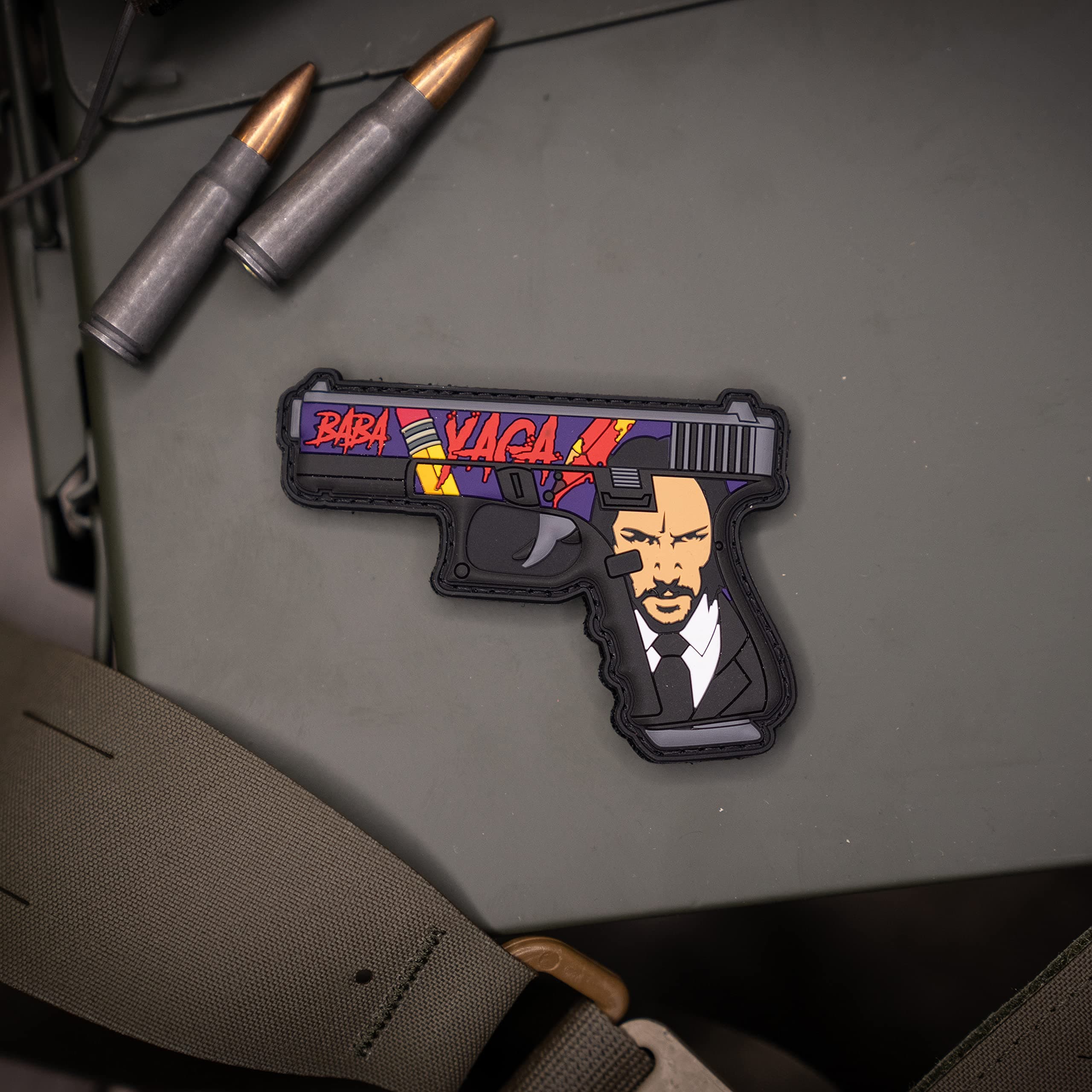 NEO Tactical Gear John Wick Baba Yaga Themed Striker Fire PVC Morale Patch