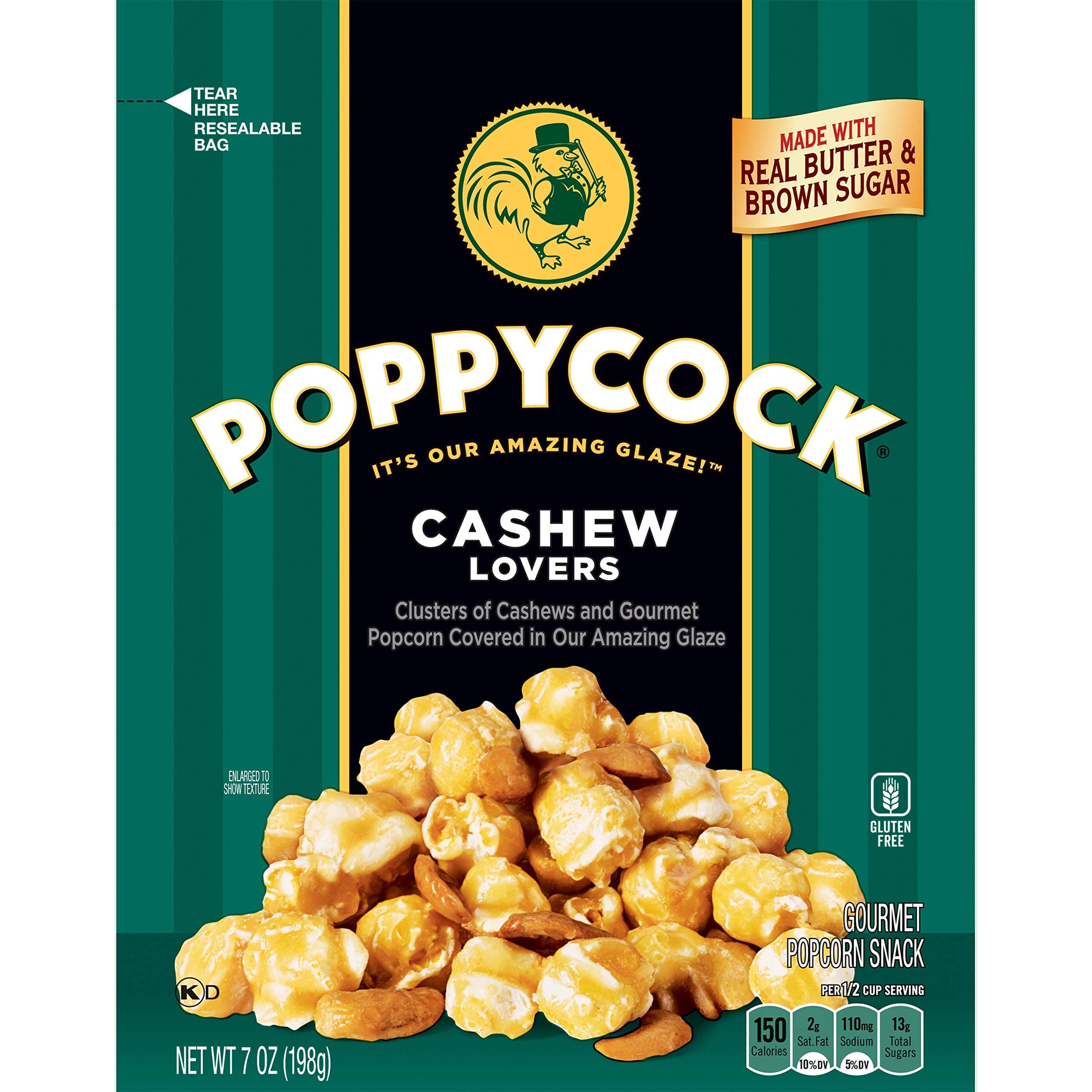 Orville Redenbacher's POPPYCOCK Cashew Lovers Gourmet Popcorn, 7 oz Bag