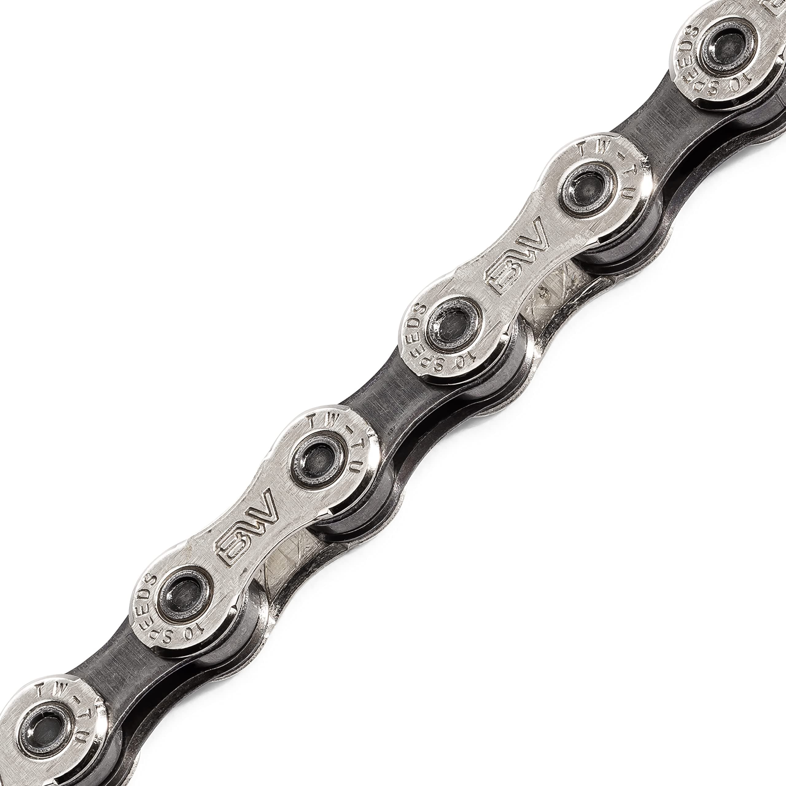 BW USA 10 Speed Bike Chain – Compatible with Road and MTB Bicycles with 10 Speed Cassettes – 116 Links
