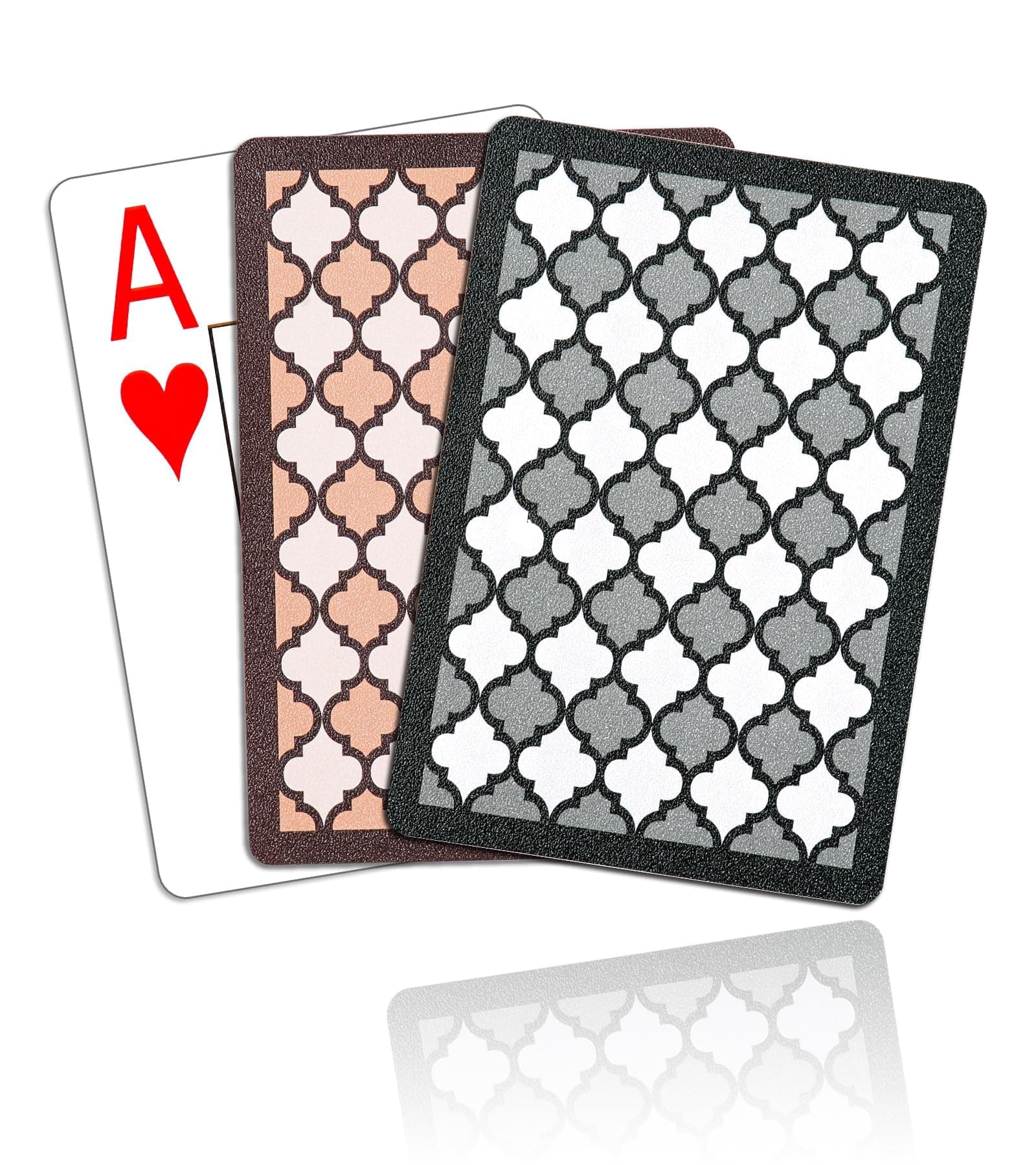 Teskyer Plastic Playing Cards, 100% Waterproof Playing Cards, Poker Cards, 2 Decks Of Cards, for Adult, Pack of 1