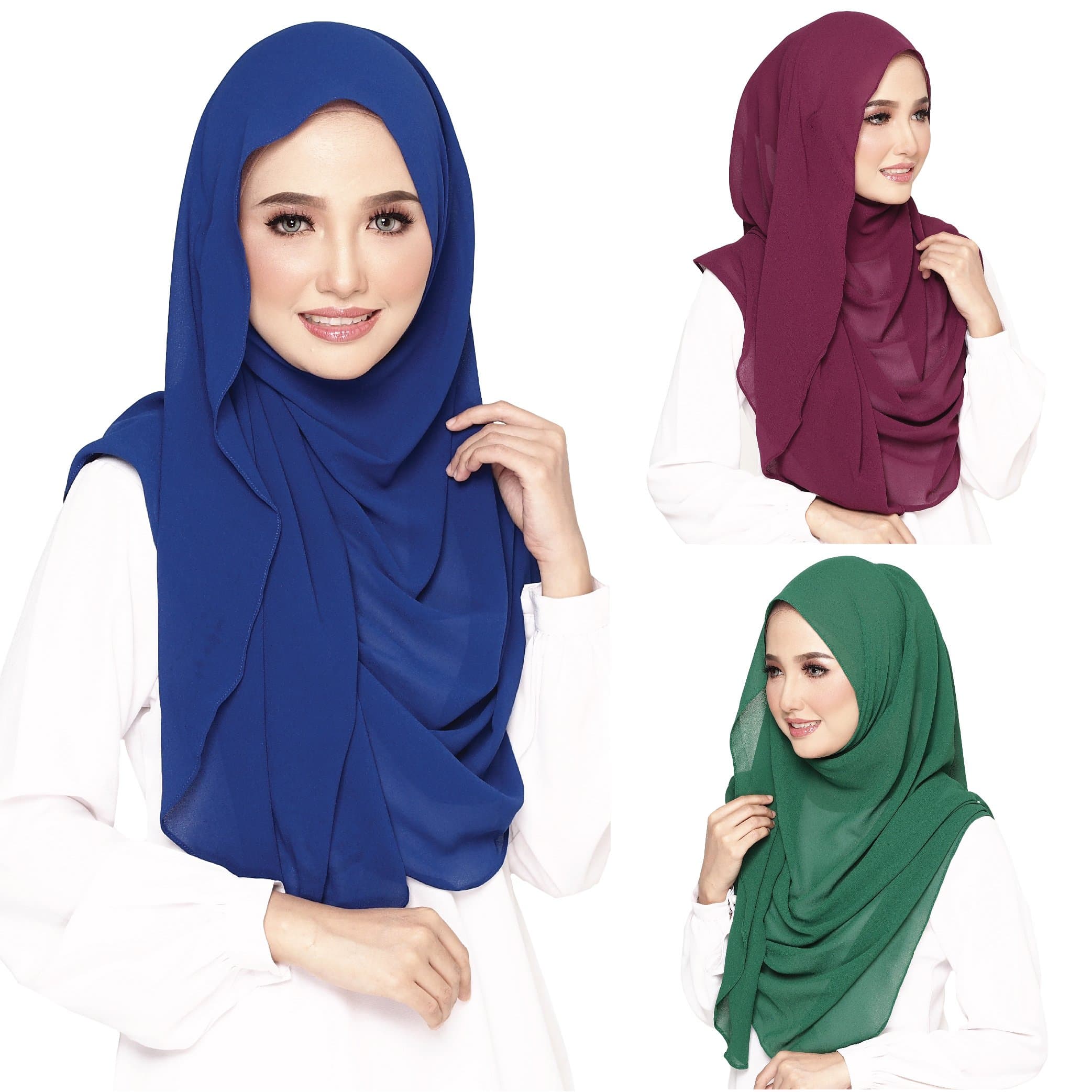 Instant Ready to Wear Chiffon Hijab Scarf Shawl for Muslim Women by Aleeyah