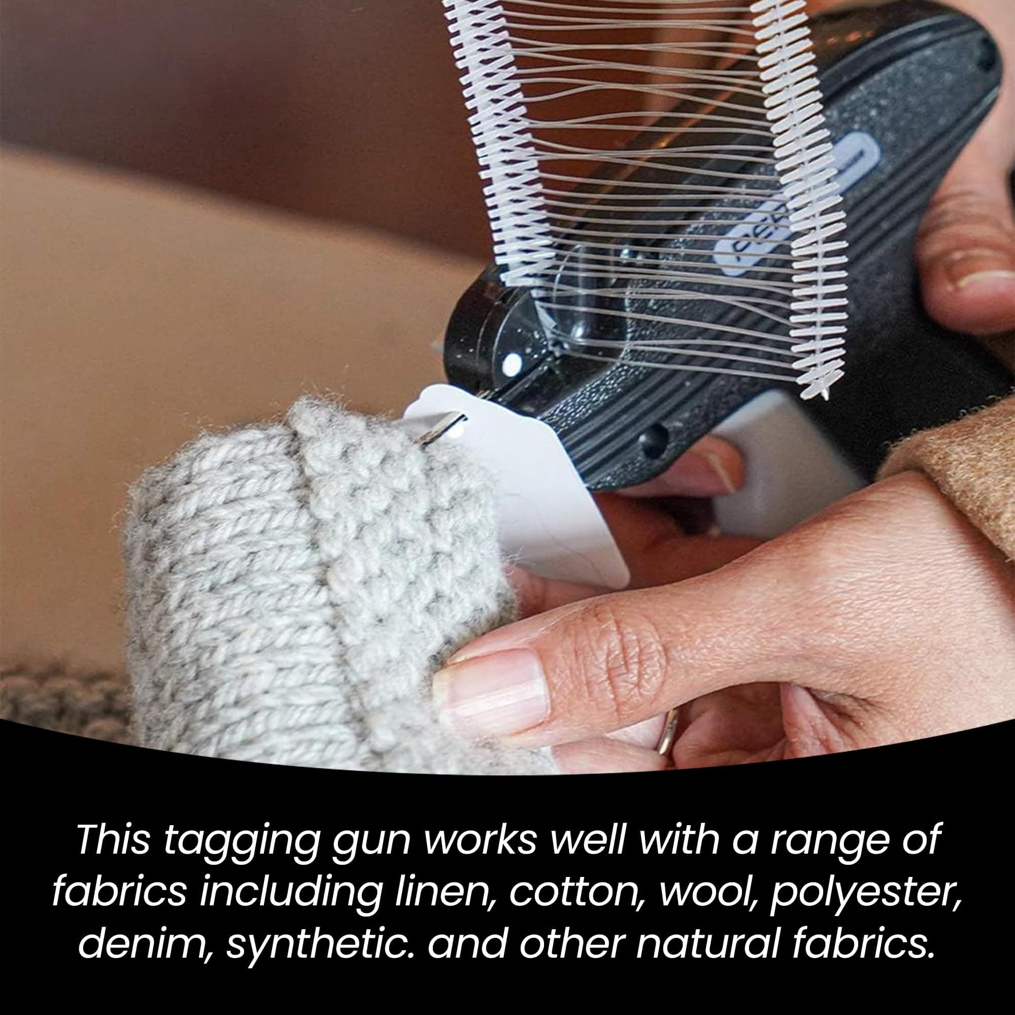 Perco Tagging Gun for Clothing - Tag Attacher Kit for Retail, Office, Warehouse and Yard Sale Labeling and Pricing with Extra Needles, Sale & White Tags, Plastic Barbs & J Hook Fasteners (Tag Gun Kit)
