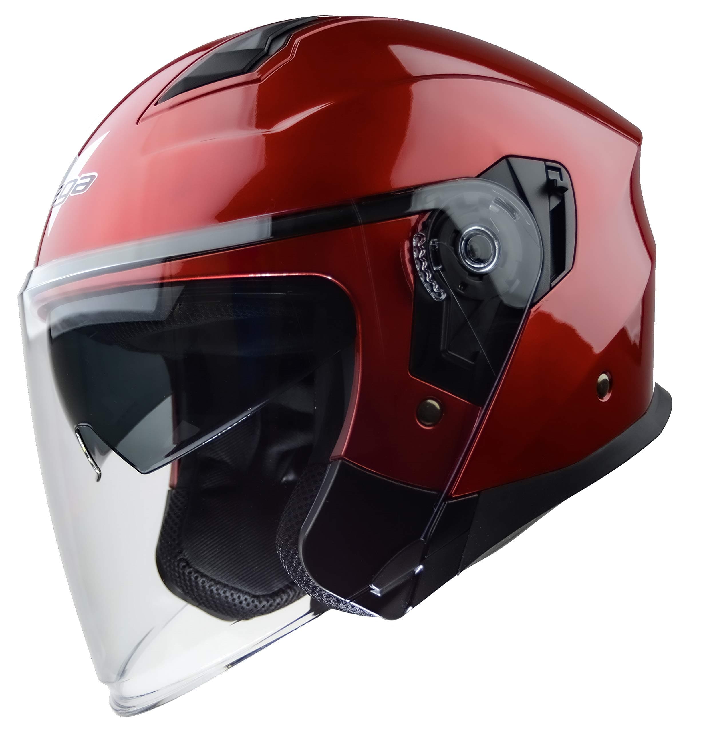 Helmets Magna Advanced Open Face Motorcycle Helmet with Integrated dropdown Sunshield