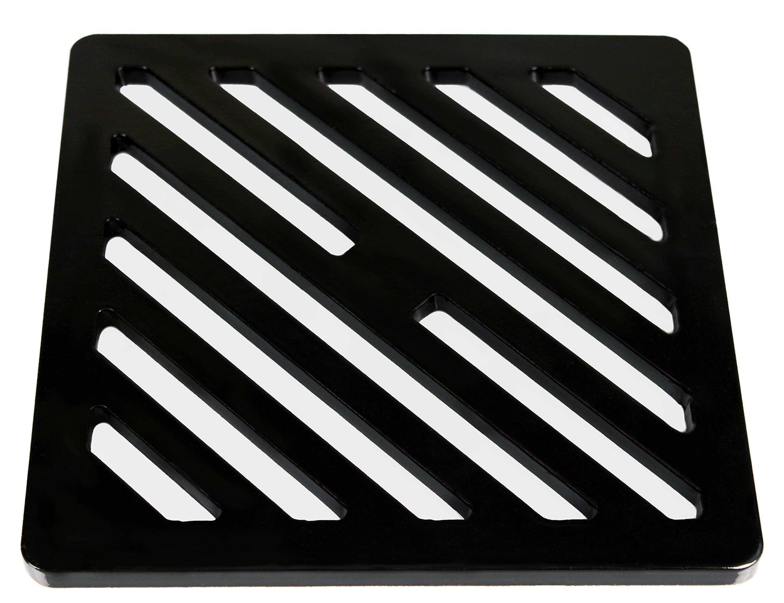 150mm 15cm Square Solid Metal Steel Black Gully Grid Heavy Duty Drain Cover Grate Like cast Iron, Stronger