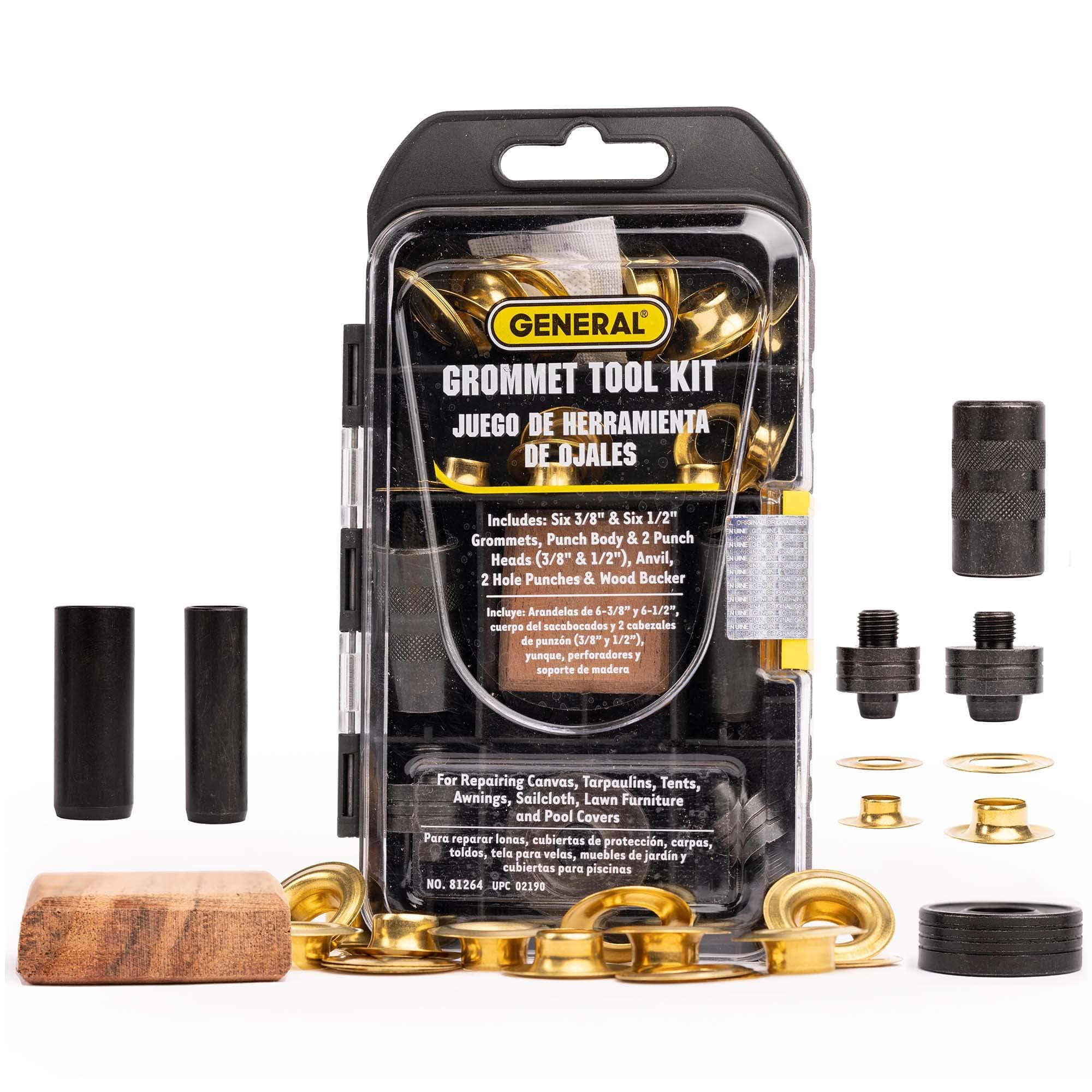 Grommet Tool Kit, 3/8" and 1/2"
