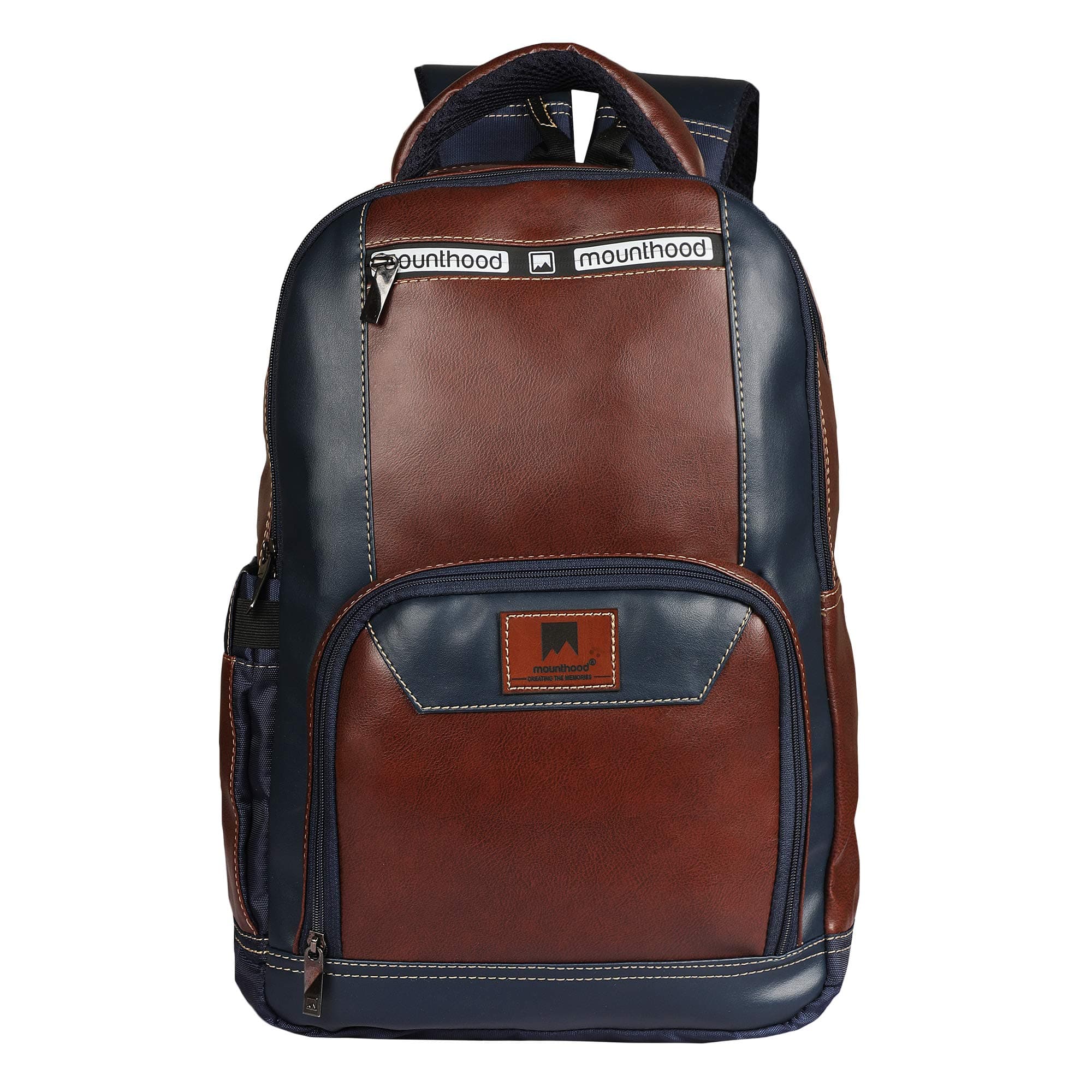 MOUNTHOOD LEO | PU Leather - Laptop Backpack| Water Resistant| Anti-Theft Computer Bag |15.6 Inch Laptop bag for Women| Men| Teens| for School/Travel/Business.