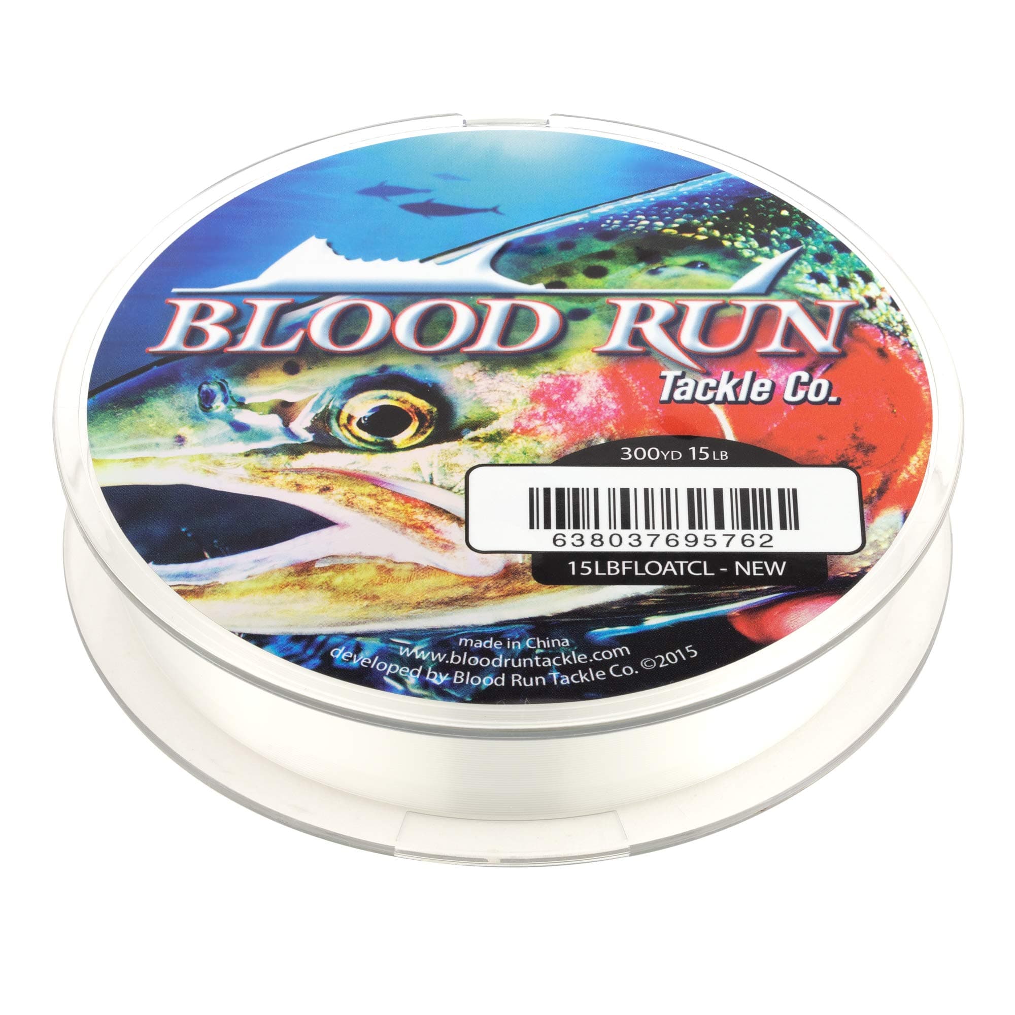 Blood Run Fishing 15LB Test 300 Yard Clear Fishing Main Line for Centerpin