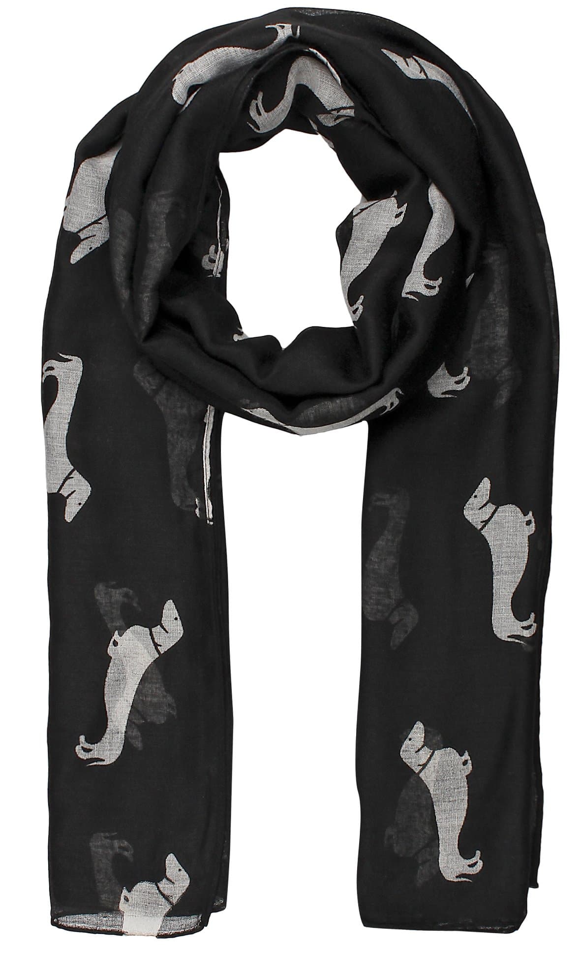 – Pug Dog, Dachshund Dogs, Spaniel Dog, Jack Russell Print Scarf - All Seasons Lovely Soft Scarf Wraps Shawl Scarves