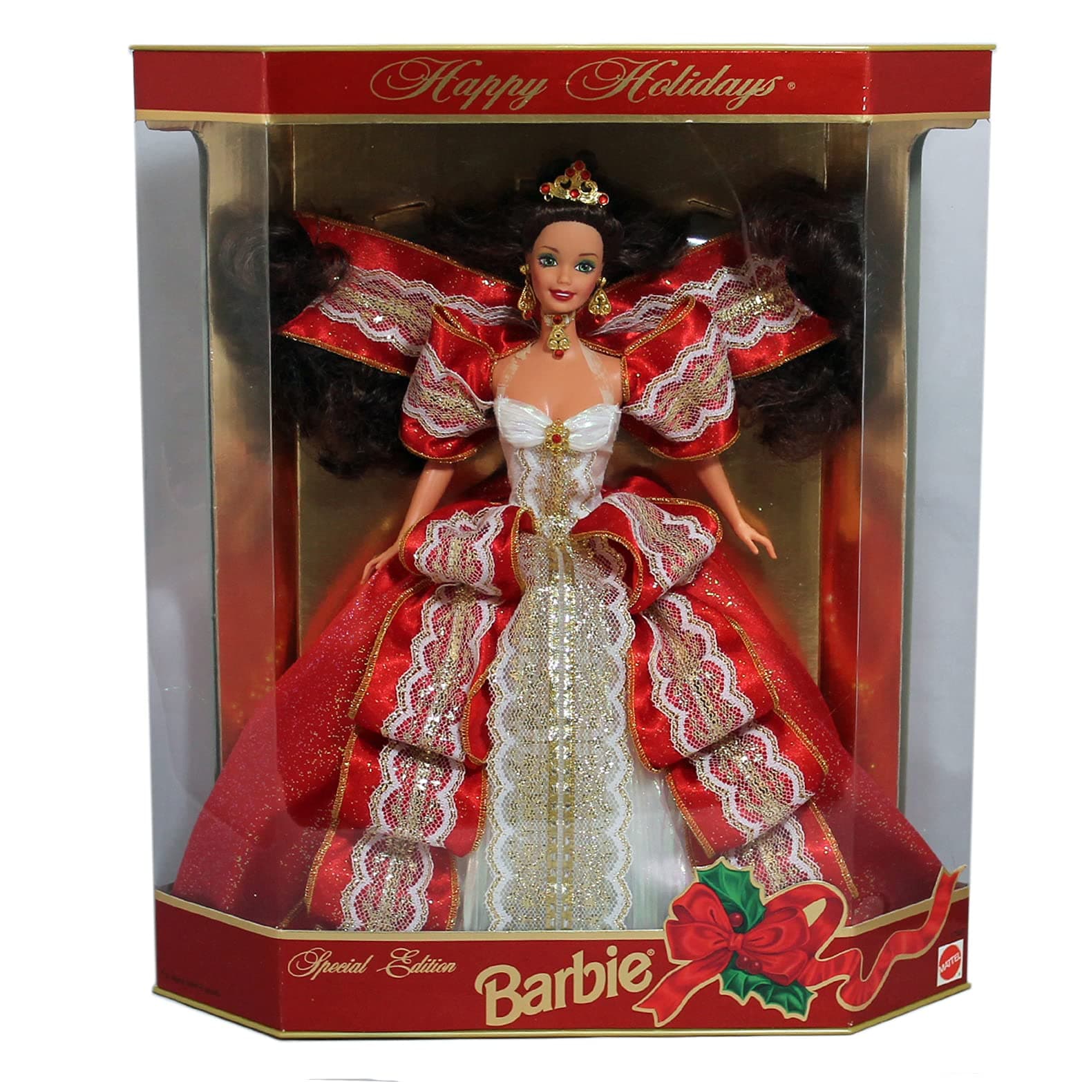 Happy Holidays Barbie Doll - Special Edition 10th Aniversary Hallmark 5th in Series (1997)