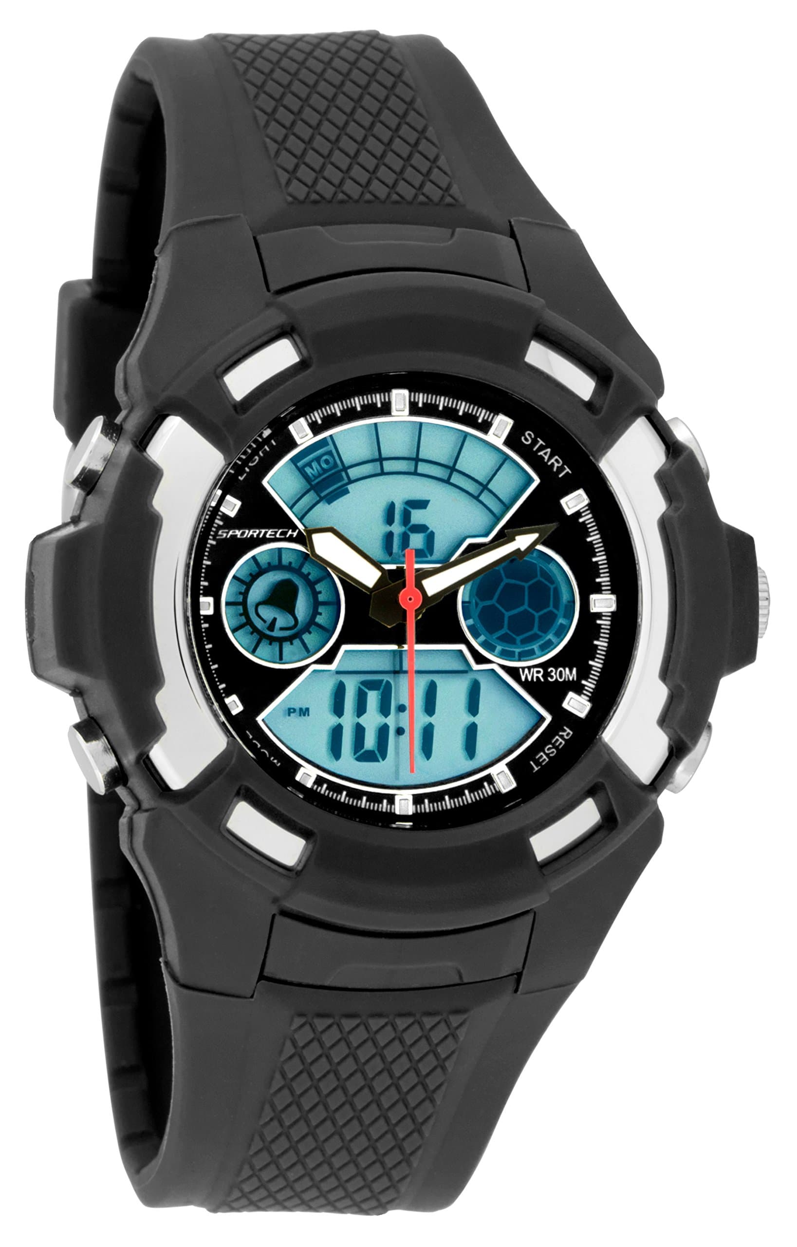 Men's Watches by Sportech - Digital Black Water Resistant Sport Watch - SP10615