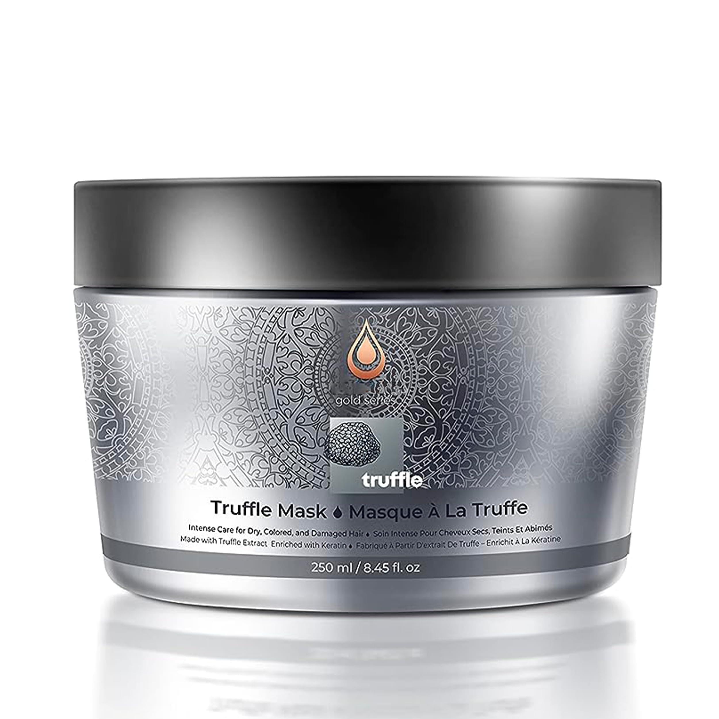 Gold Series Black Truffle Mask – Luxurious Deep Moisturizing & Repairing Hair Mask for Hair Growth and Protection – Intense Care Hair Mask for Dry Damaged Color Treated Hair, 8.45oz