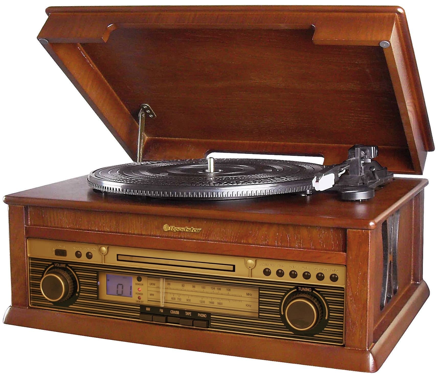 Roadstar HIF-1799 T Vintage Line Wooden Retro Home Hi-Fi System