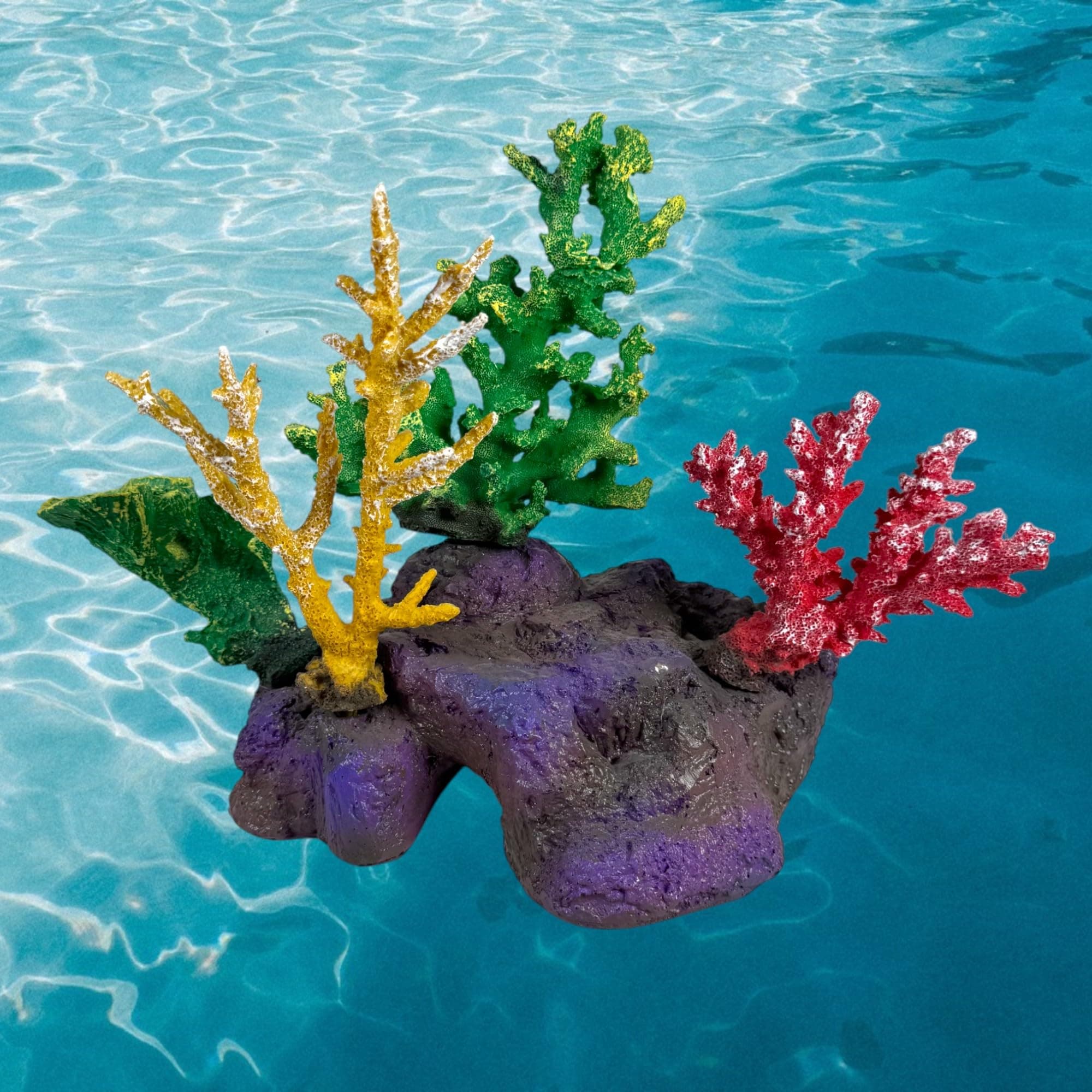3G-DM057 Artificial Coral Inserts Decor, Fake Coral Reef Decorations for Colorful Freshwater Fish Aquariums, Marine and Saltwater Fish Tanks