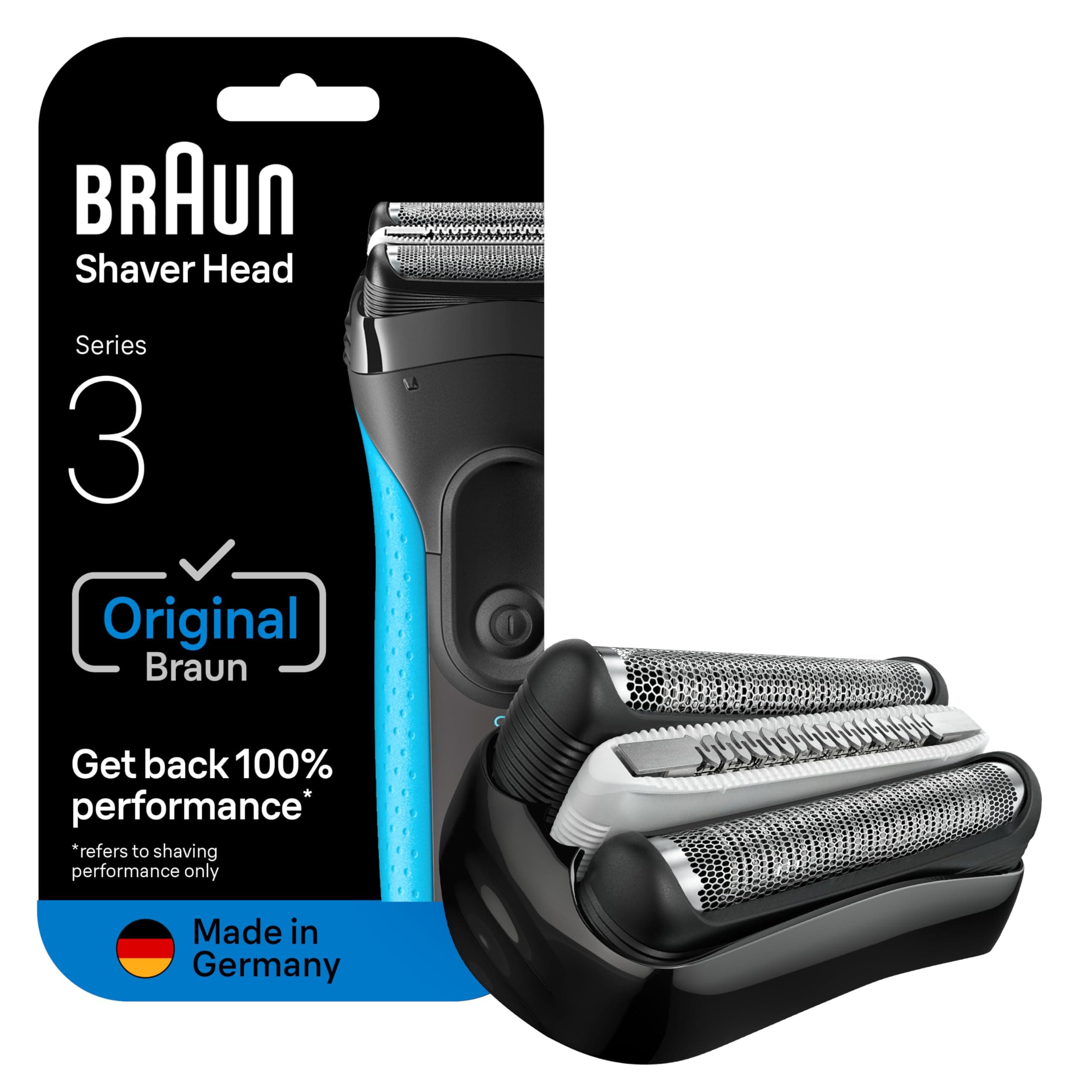 Braun Series 3 32B Foil and Cutter Replacement Head Compatible with 3000S, 3010S, 3040S, 3050Cc, 3070Cc, 3080S, 3090Cc Models
