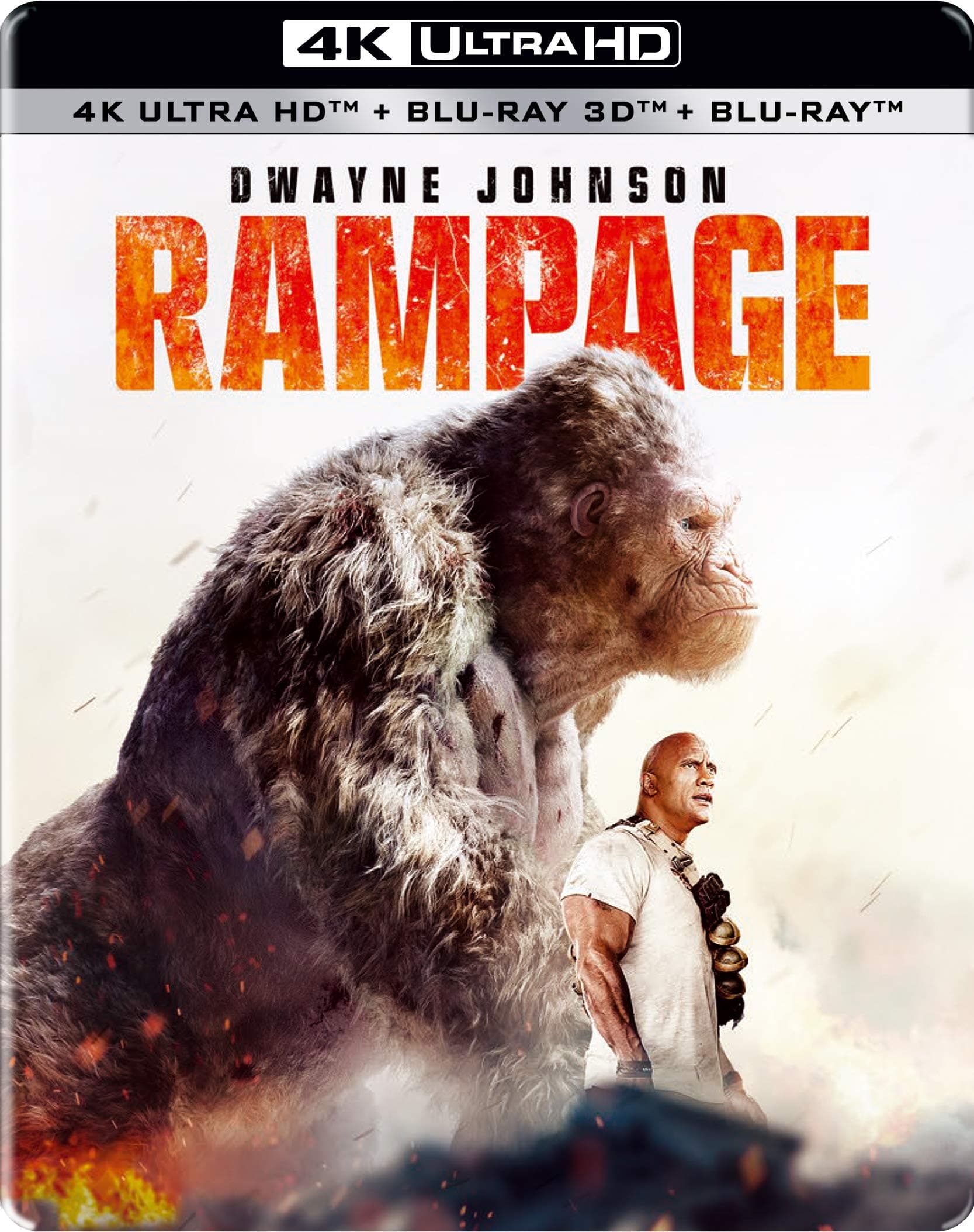 - Rampage (Steelbook) (4K UHD + Blu-ray 3D + Blu-ray) (3-Disc)