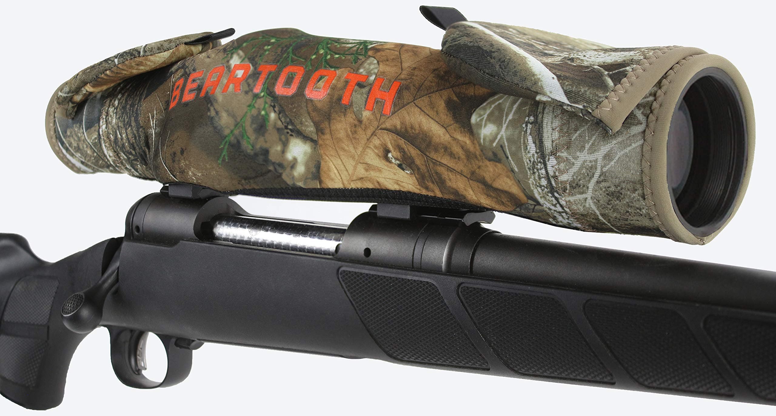 Beartooth ScopeMitt - Premium Neoprene Scope Cover with Flip-up Mitts - Realtree Edge - Made in USA