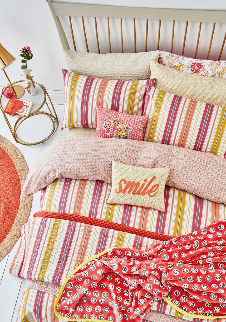 Helena Springfield MELODY COVER SET, SUPERKING CORAL, Polyester-Cotton, Super-King