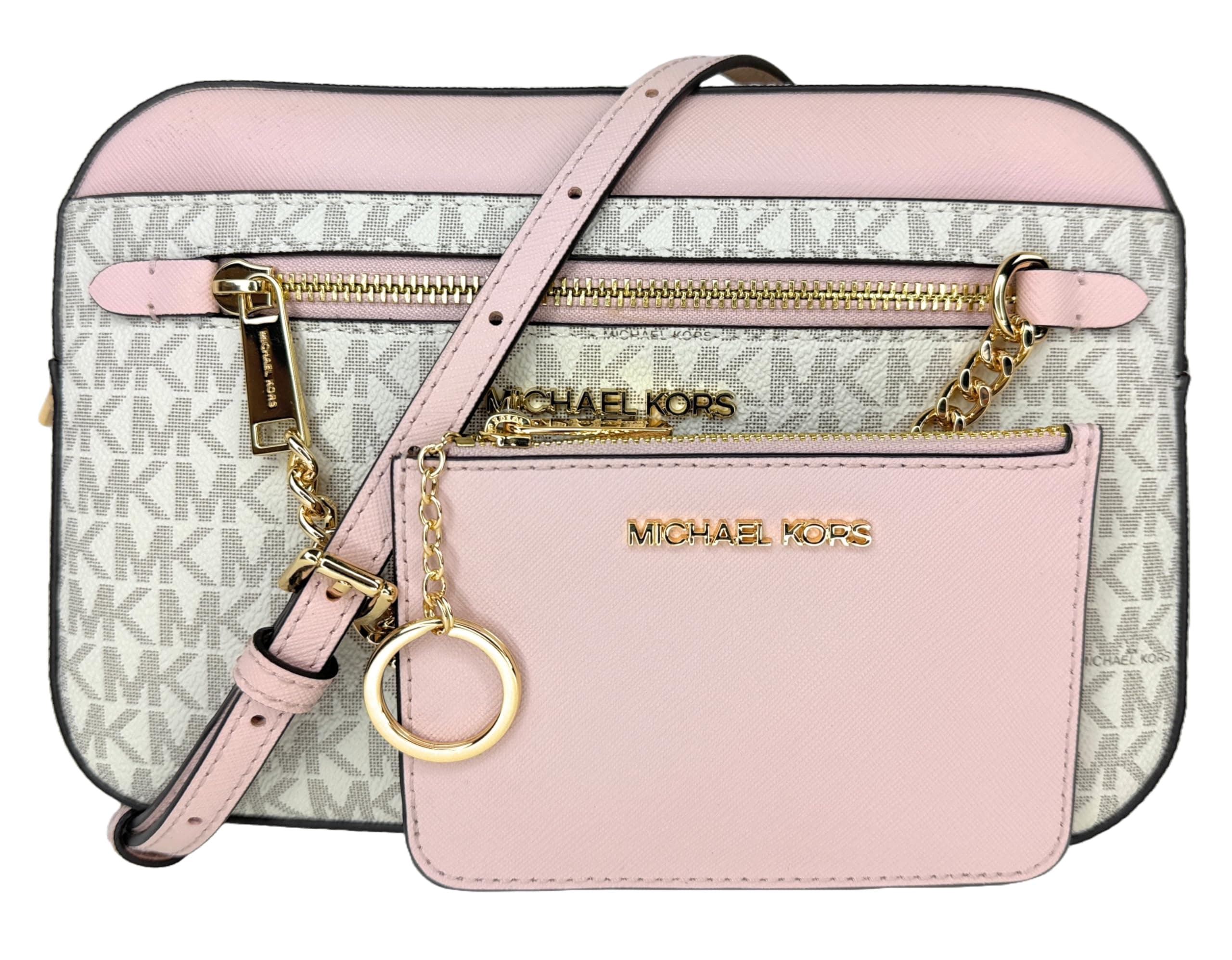 Michael Kors Jet Set Large Logo Crossbody Bag With Matching Logo Coin Pouch