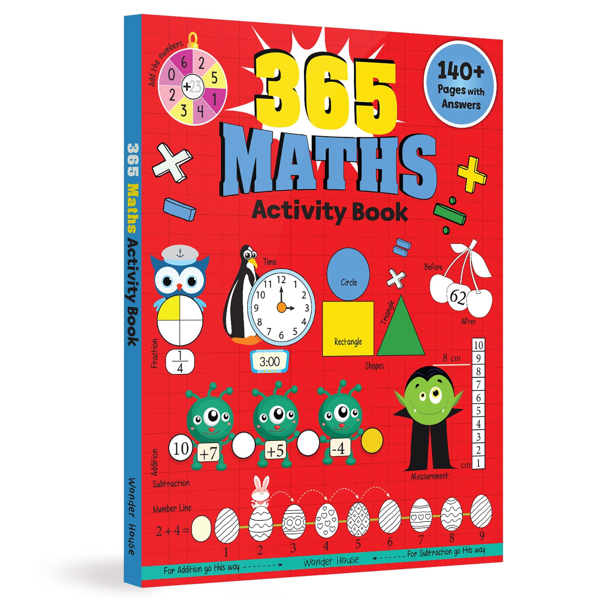 365 Maths Activity Book: Fun Activities and Practice Sheets | Learn Counting, Addition & Subtraction | Ages 4–7 | 3 Hours of Interactive Learning