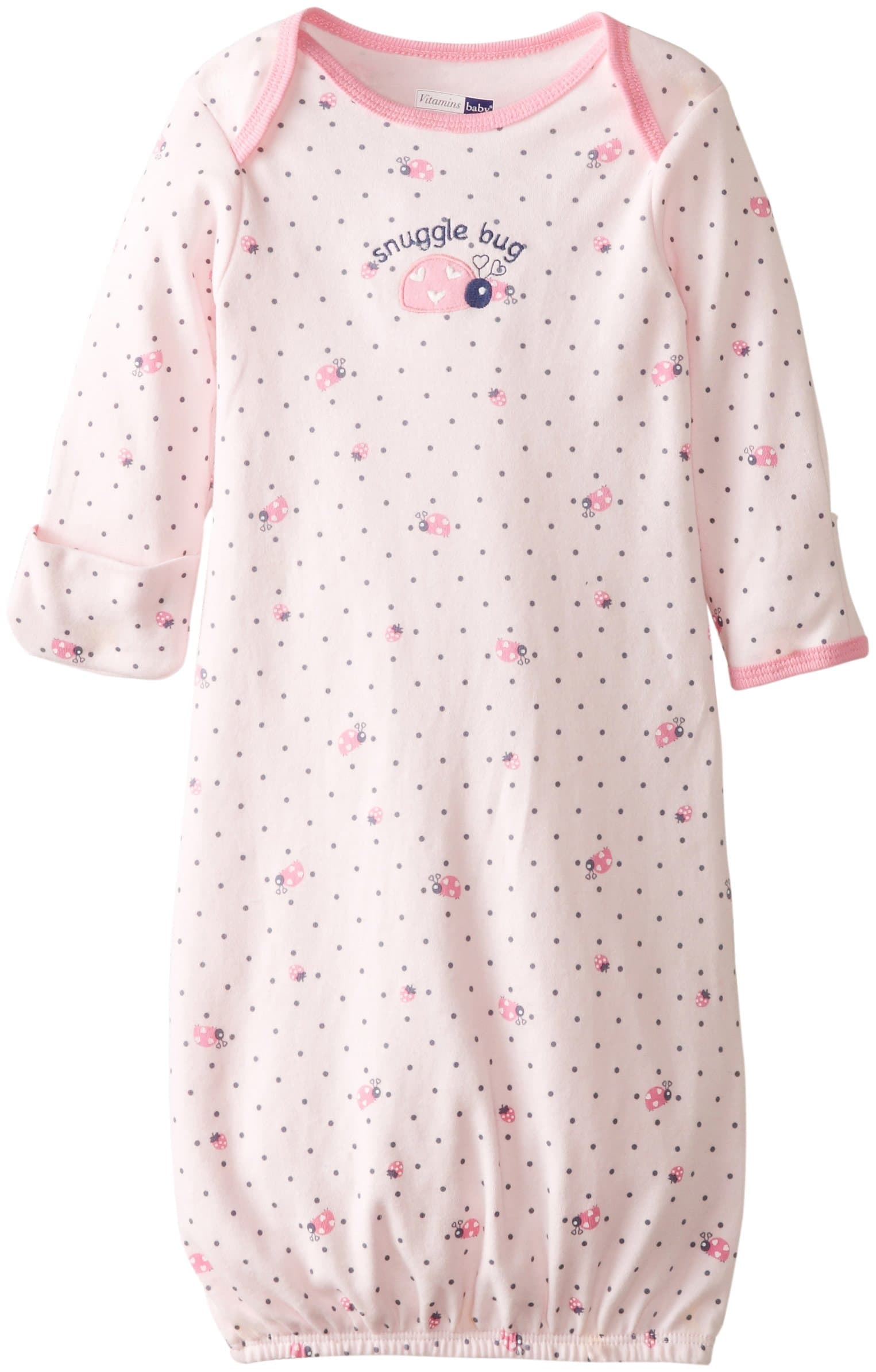 Baby-Girls Newborn Snuggle Bug 1 Piece Gown