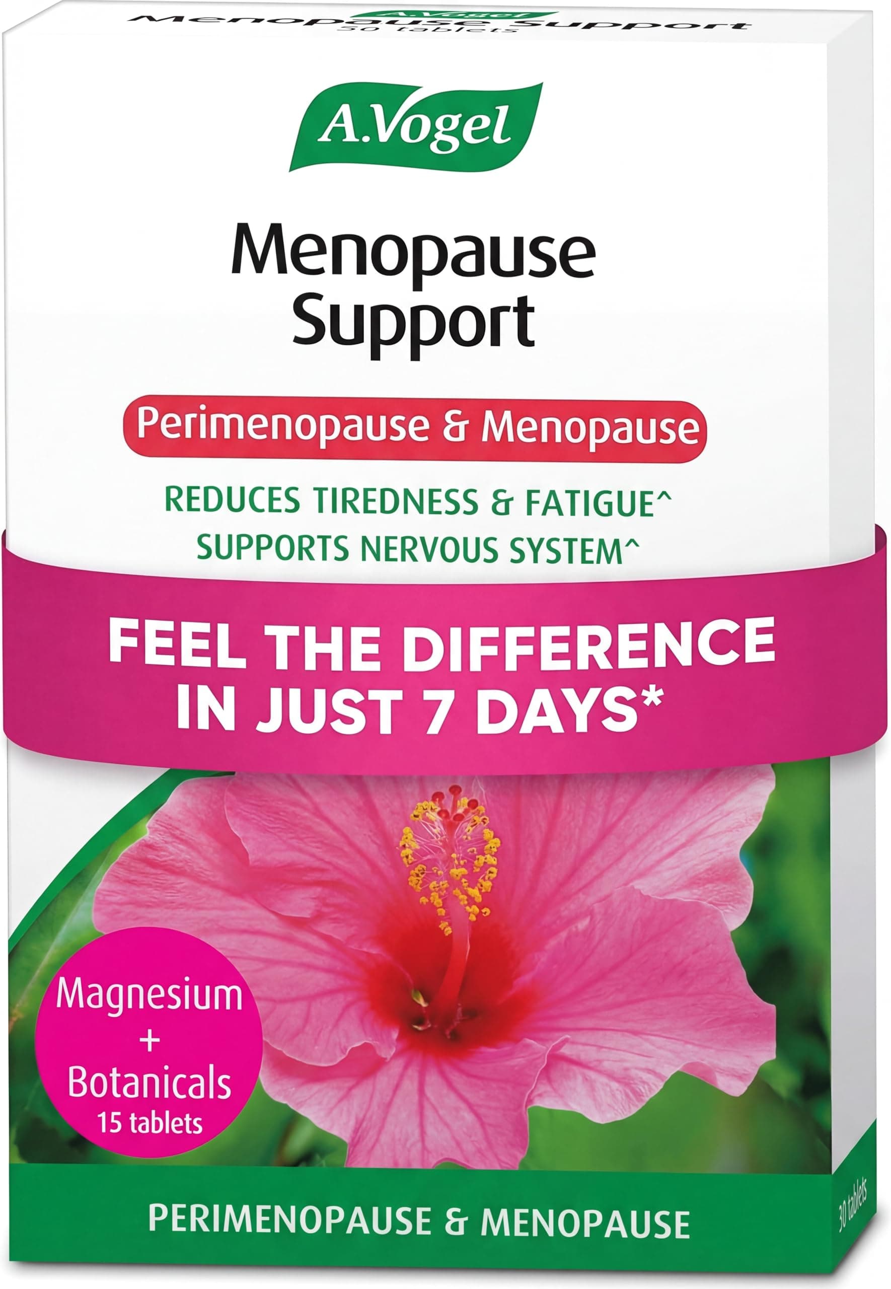 Menopause Support | for Perimenopause, Menopause & Postmenopause Symptoms | Menopause Supplement with Soy Isoflavones, Magnesium & Hibiscus | 30 Tablets