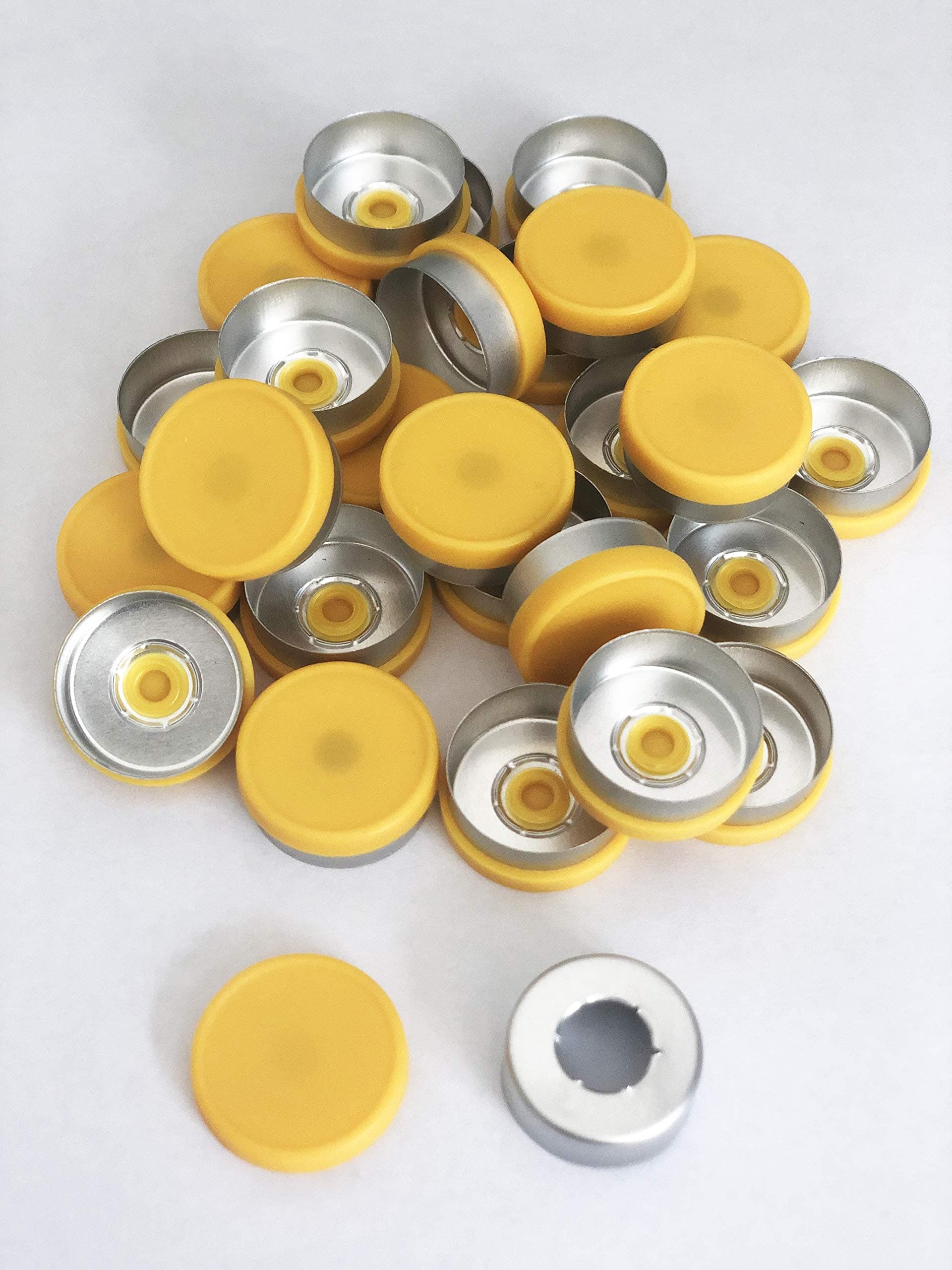 200pcs 20mm Vial Aluminum Plastic caps glass bottle flip off cap