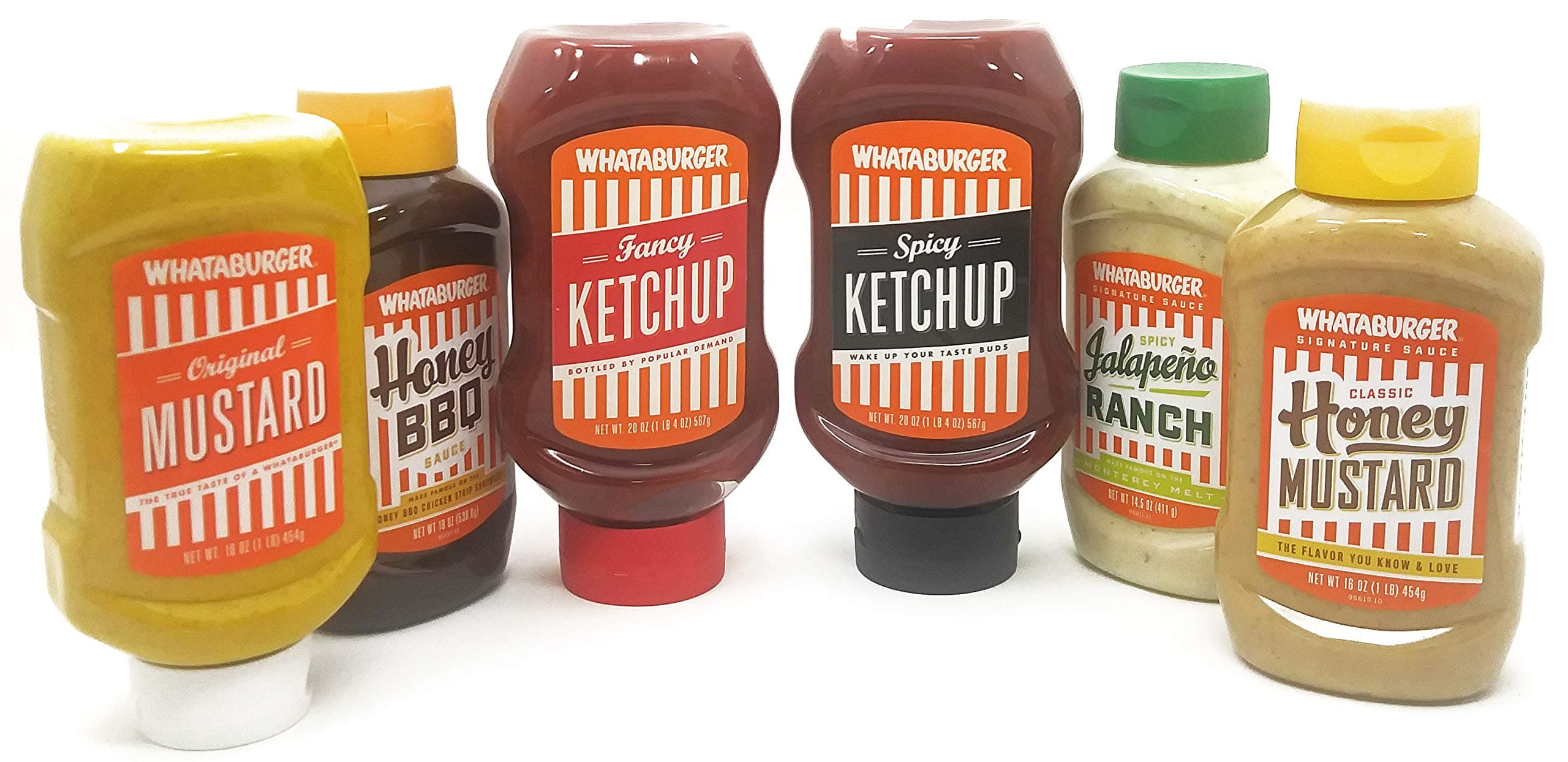 Ultimate Variety Sauce and Condiment Pack - Ketchup, Mustard, BBQ Sauce, Jalapeno Ranch - 6-Pack Deal