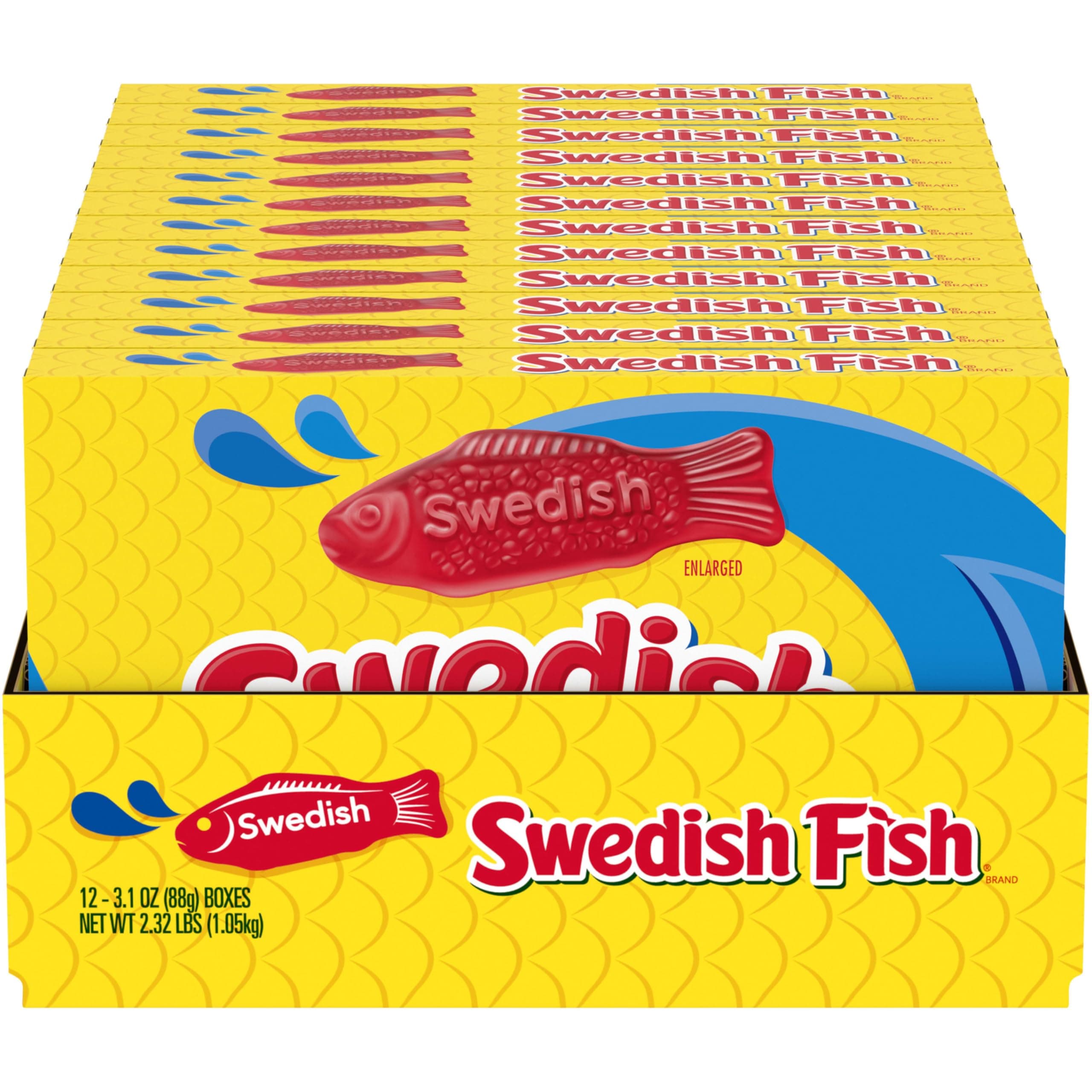 SWEDISH FISH Soft & Chewy Candy, Easter Candy, 12 - 3.1 oz Boxes