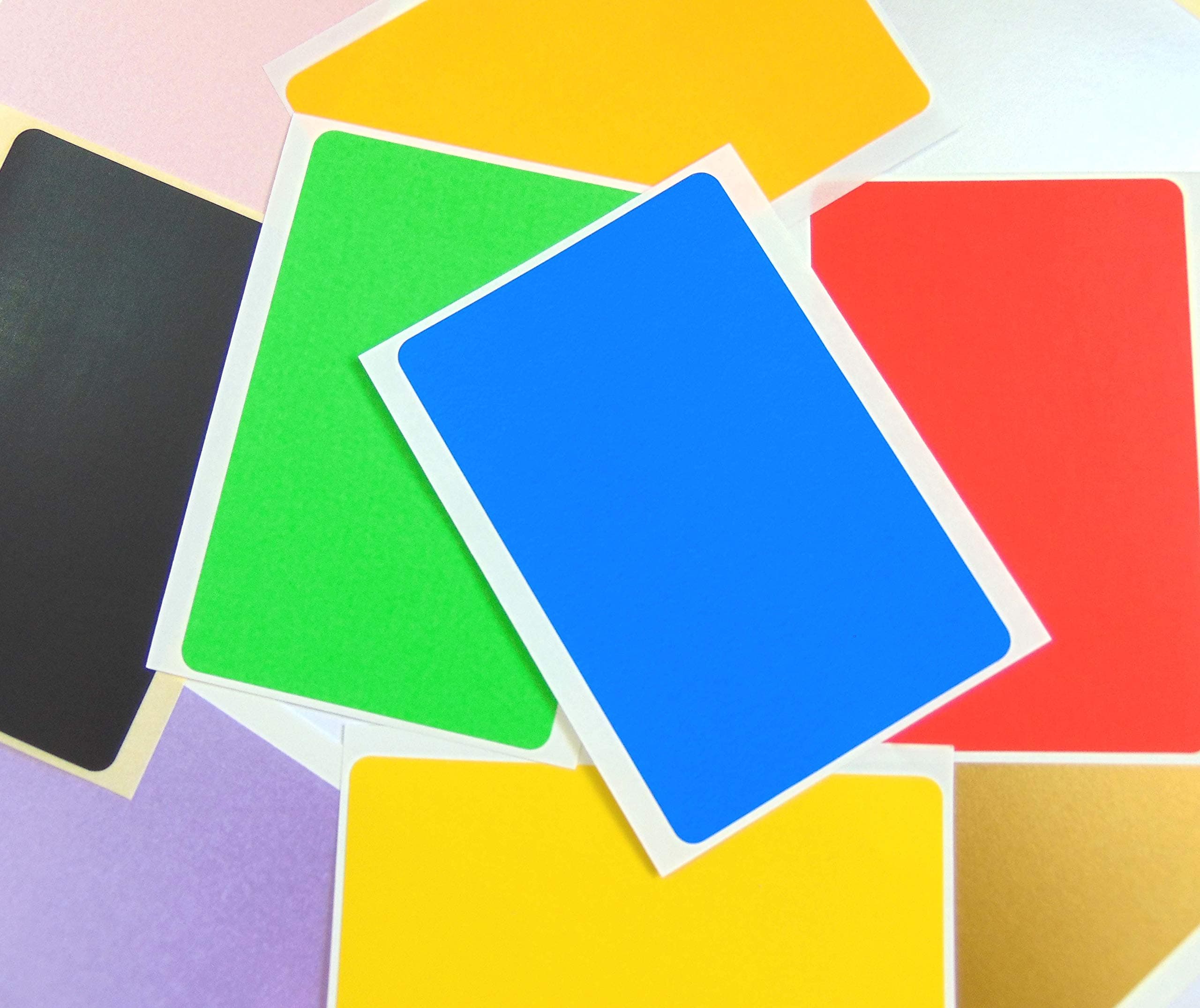 Large 99x65mm (4" x 2.6") Rectangular Coloured Sticky Labels, Colour Code Rectangle Stickers - 10 Mixed Colours (40)