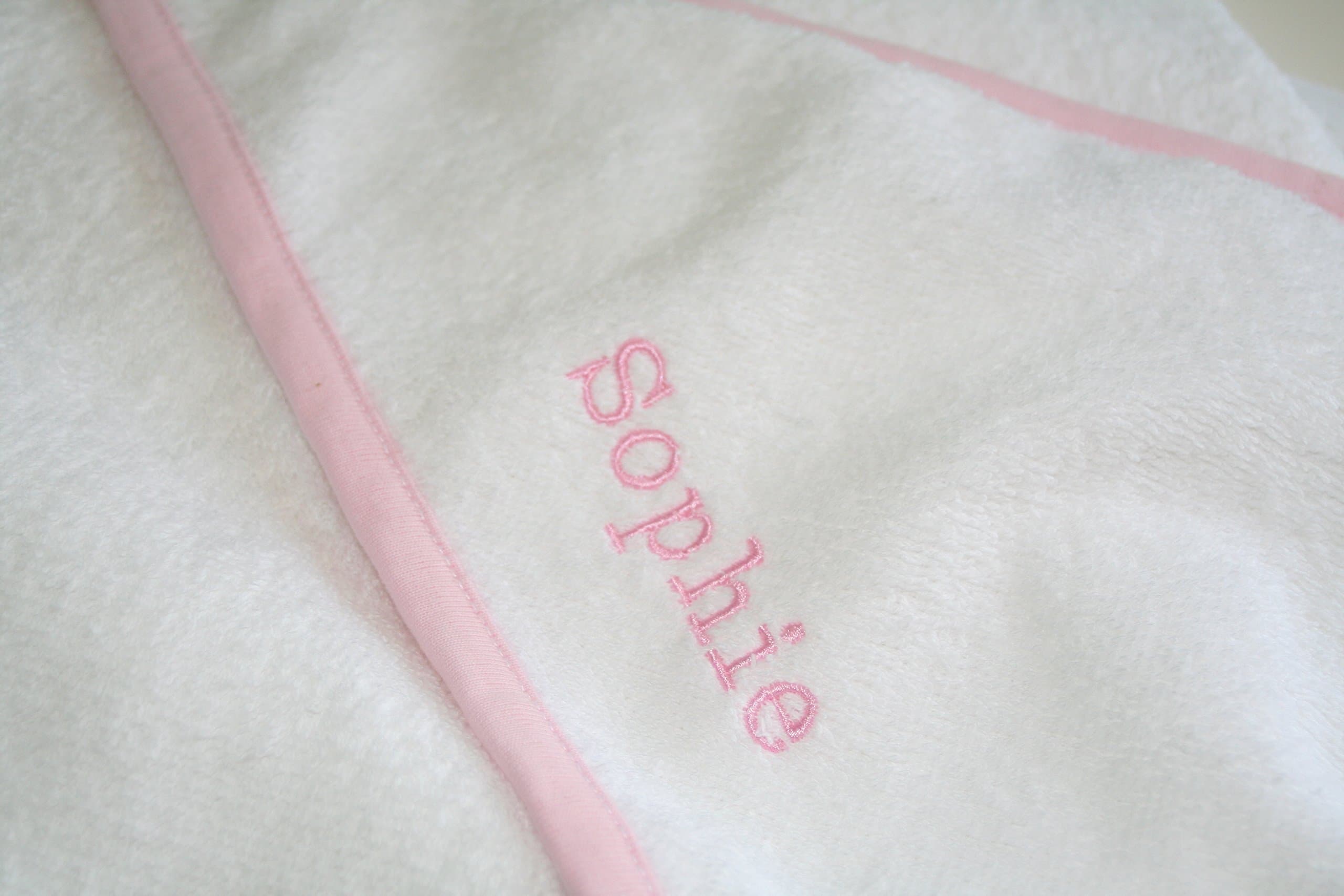 Personalised Hooded Towel for Babies and Toddlers - Pink
