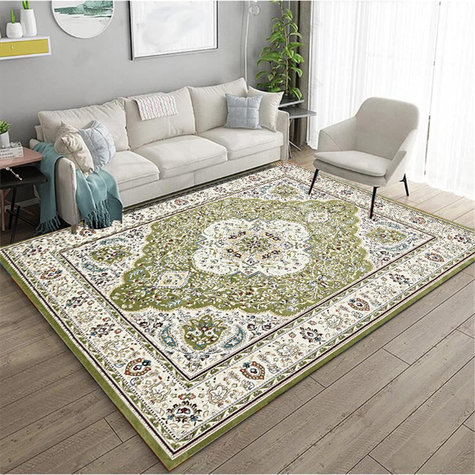 EUYXCRV Bohemian Persian Retro Ethnic Rug - Suitable for Living Room, Bedroom, Children's Room - 140 x 200 cm