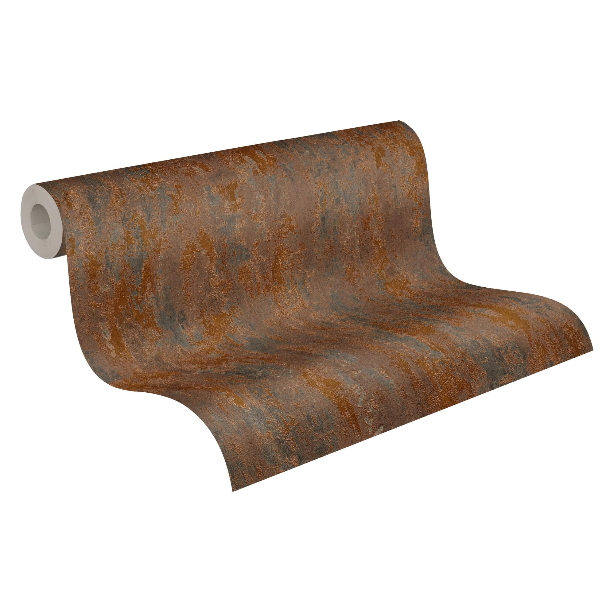 Trendwall 2 Plain Wallpaper Industrial Design - Brown - Vintage Wallpaper 395.99in x 20.87in Made in Germany - 326511