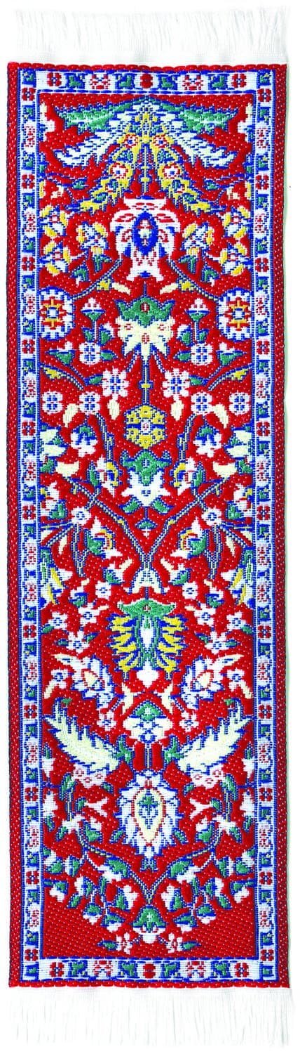 Oriental Carpet Bookmarks Red Kayseri - Authentic Woven Carpet - RUG BOOKMARKS - Beautiful, Elegant, Woven Cloth Bookmarks! Best Gifts for Men Women Adults Teens Teachers & Librarians!