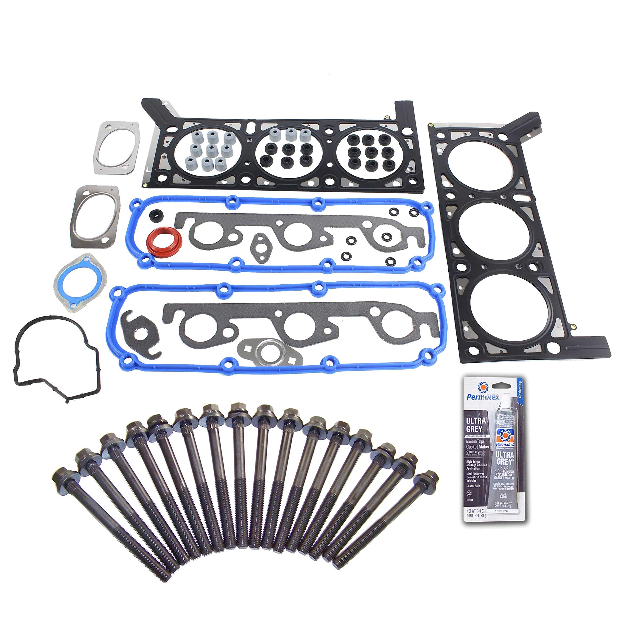 CPWK48 Head Gasket Set Bolt Kit Fits: 04-10 Chrysler Voyager 3.3L V6 OHV 12v Cu.201