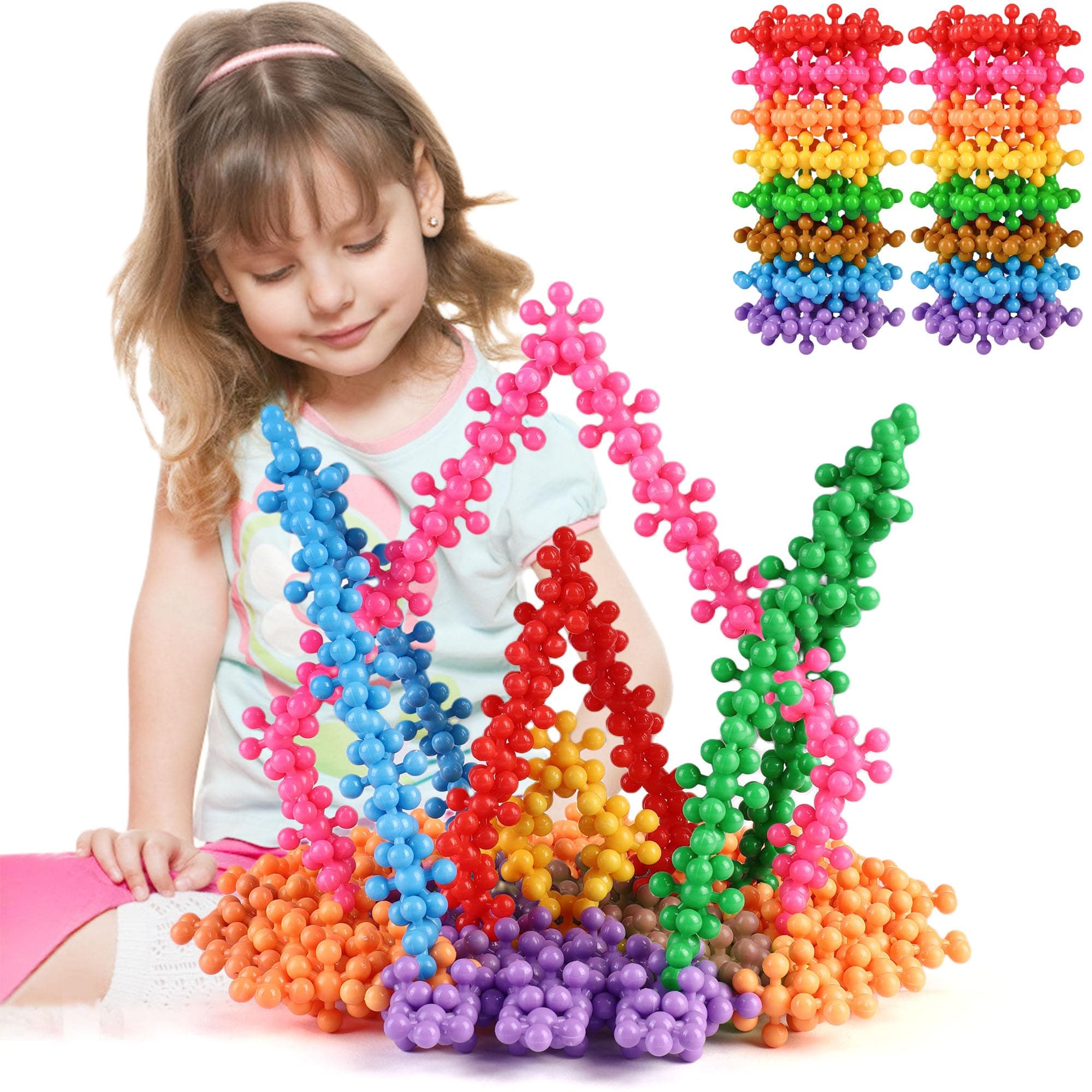TOMYOU 400 Pieces Building Blocks Kids STEM Toys Educational Building Toys Discs Sets Interlocking Solid Plastic for Preschool Kids Boys and Girls Aged 3+, Safe Material Creativity