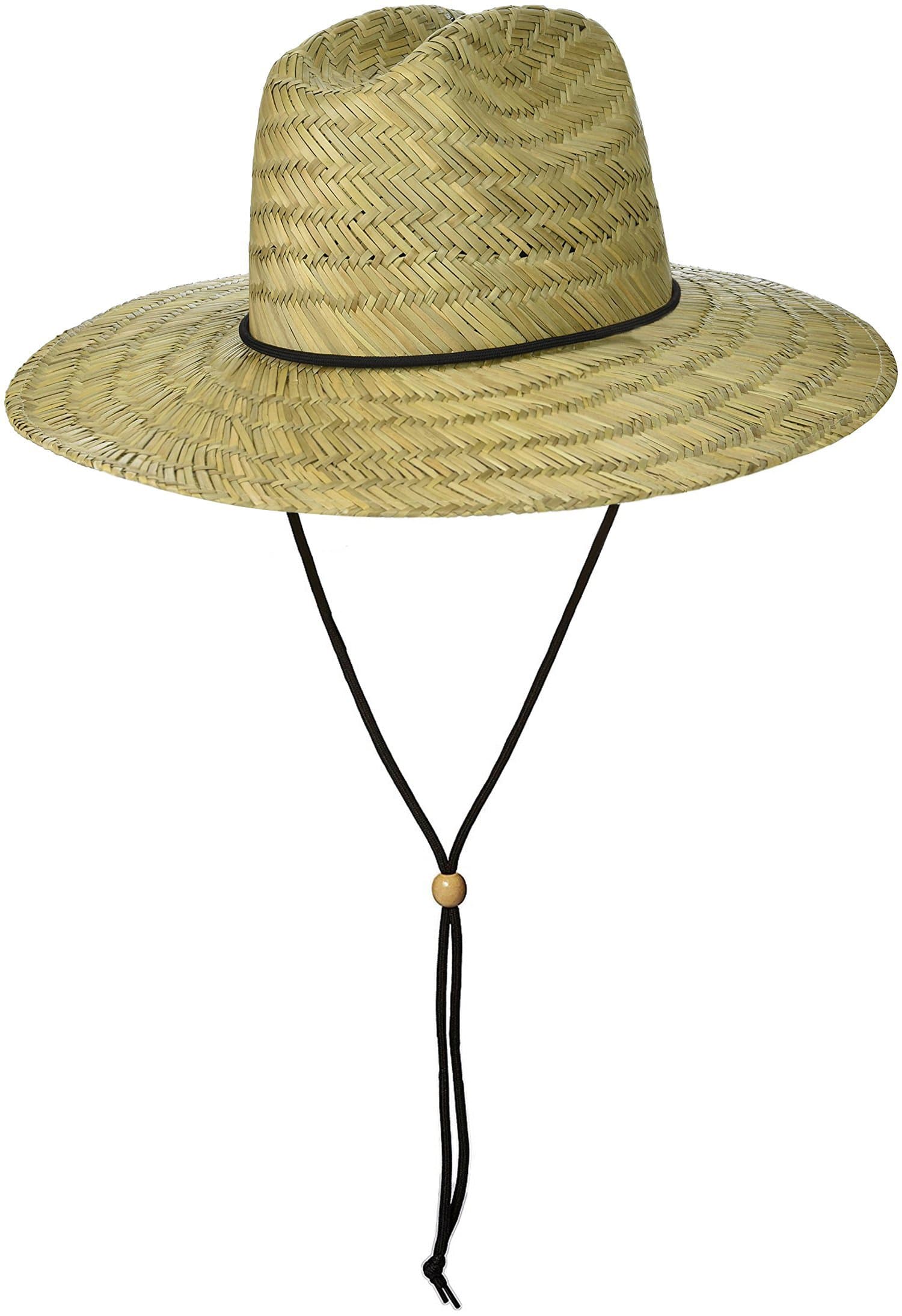 Brooklyn Surf Men's Straw Sun Classic Beach Hat Raffia Wide Brim, Natural