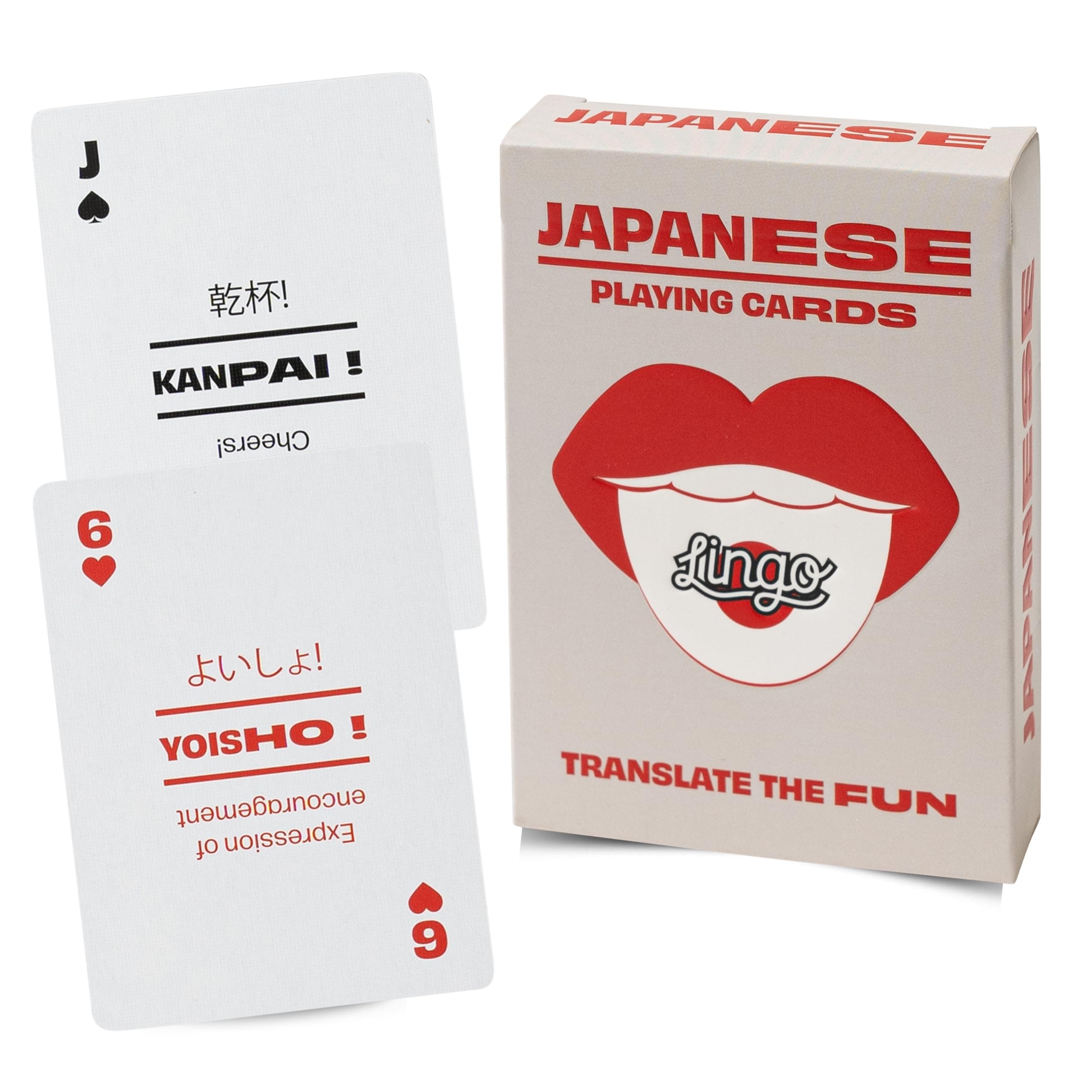 Lingo Japanese Playing Cards | Travel Flashcards | Learn Japanese Vocabulary in A Fun & Easy Way | 52 Essential Translations