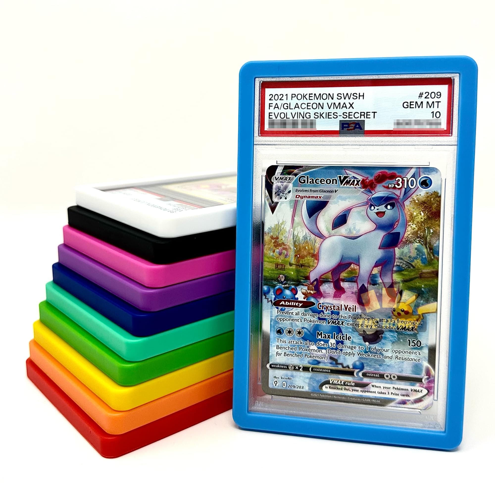 Elite Bumper Guard for PSA Graded Cards ONLY | NEW Stackable Design | Ultimate Edge Protector | Light Blue Slab Shield [1 Pack]