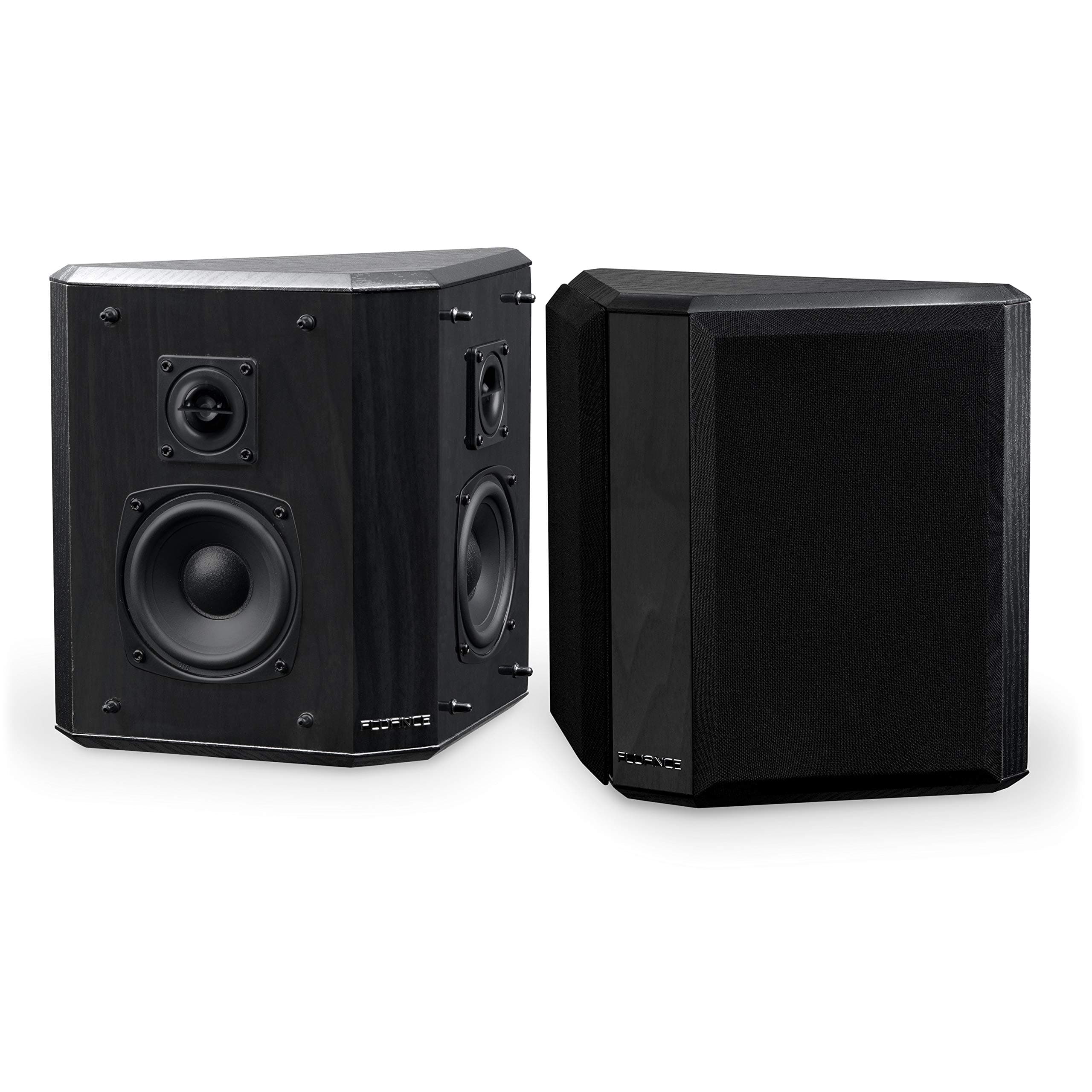 Elite High Definition 2-Way Bipolar Surround Speakers for Wide Dispersion Surround Sound in Home Theater Systems - Black Ash/Pair (SXBP2)