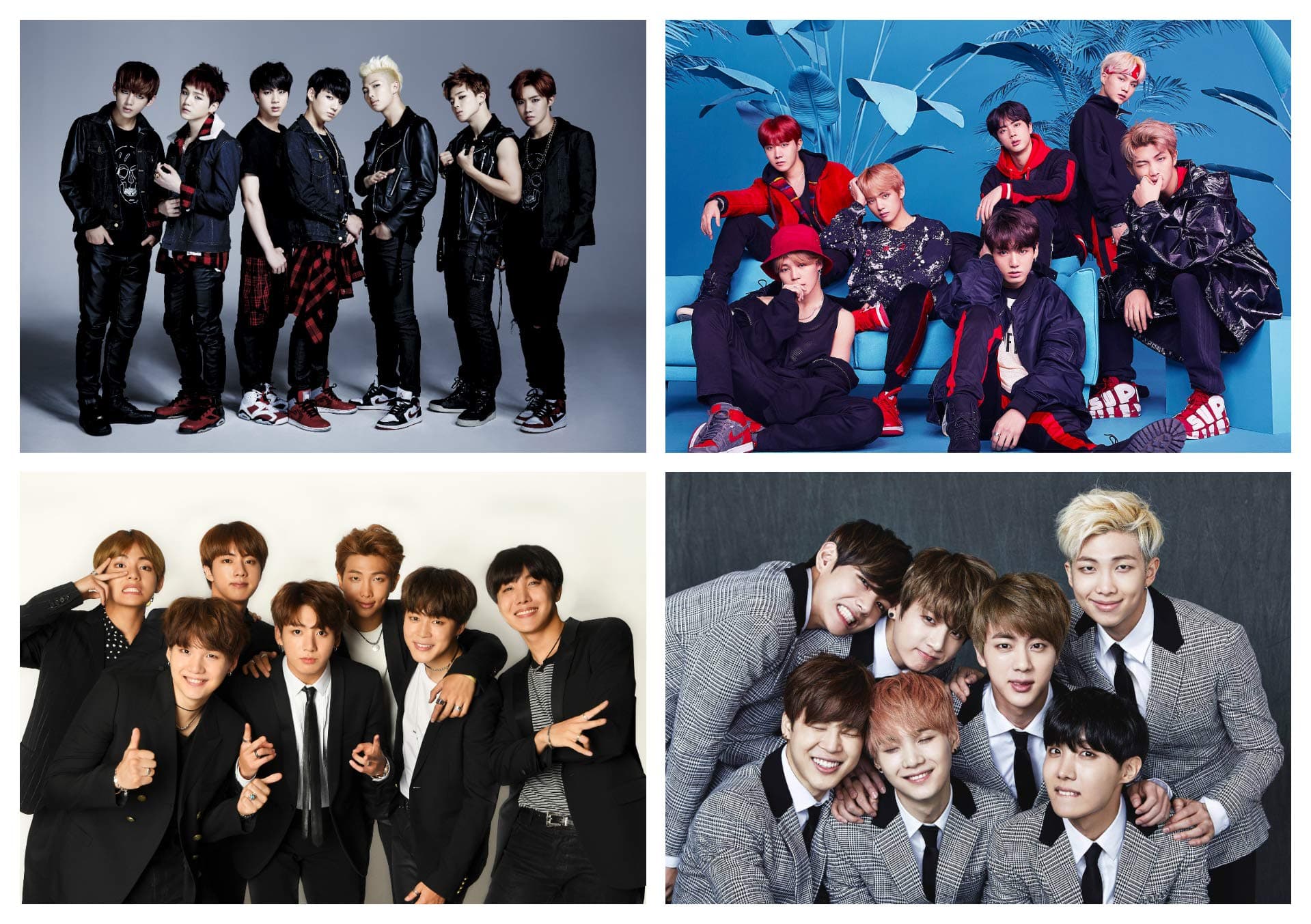 PRINTNET Pack of 4 BTS Music Band Posters | for BTS Lovers | HD Poster for Wall Decor (12x18-Inch, 300GSM Thick Paper, Gloss Laminated, Multicolour)