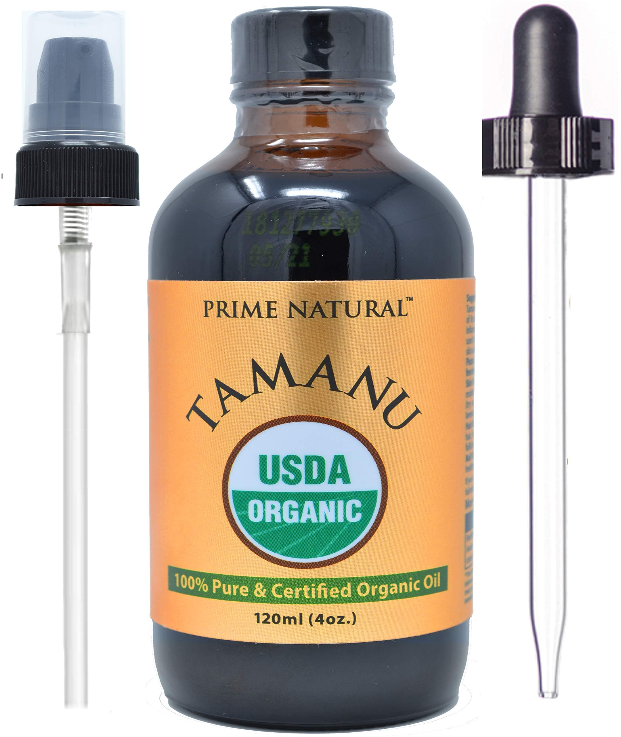 Organic Tamanu Oil - Cold Pressed, Unrefined, Virgin (4oz / 120ml) for Hair, Nails, Skin Care