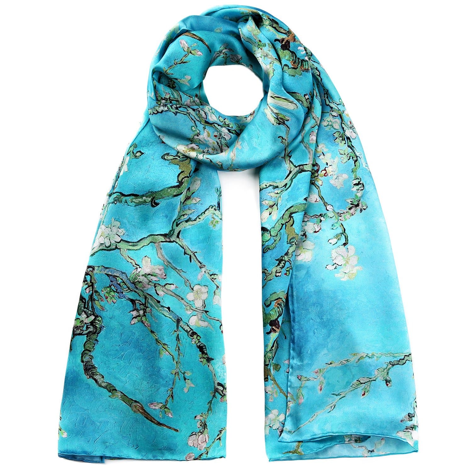 Womens 100% Natural Mulberry Silk Scarf Multi-use Scarves for Ladies