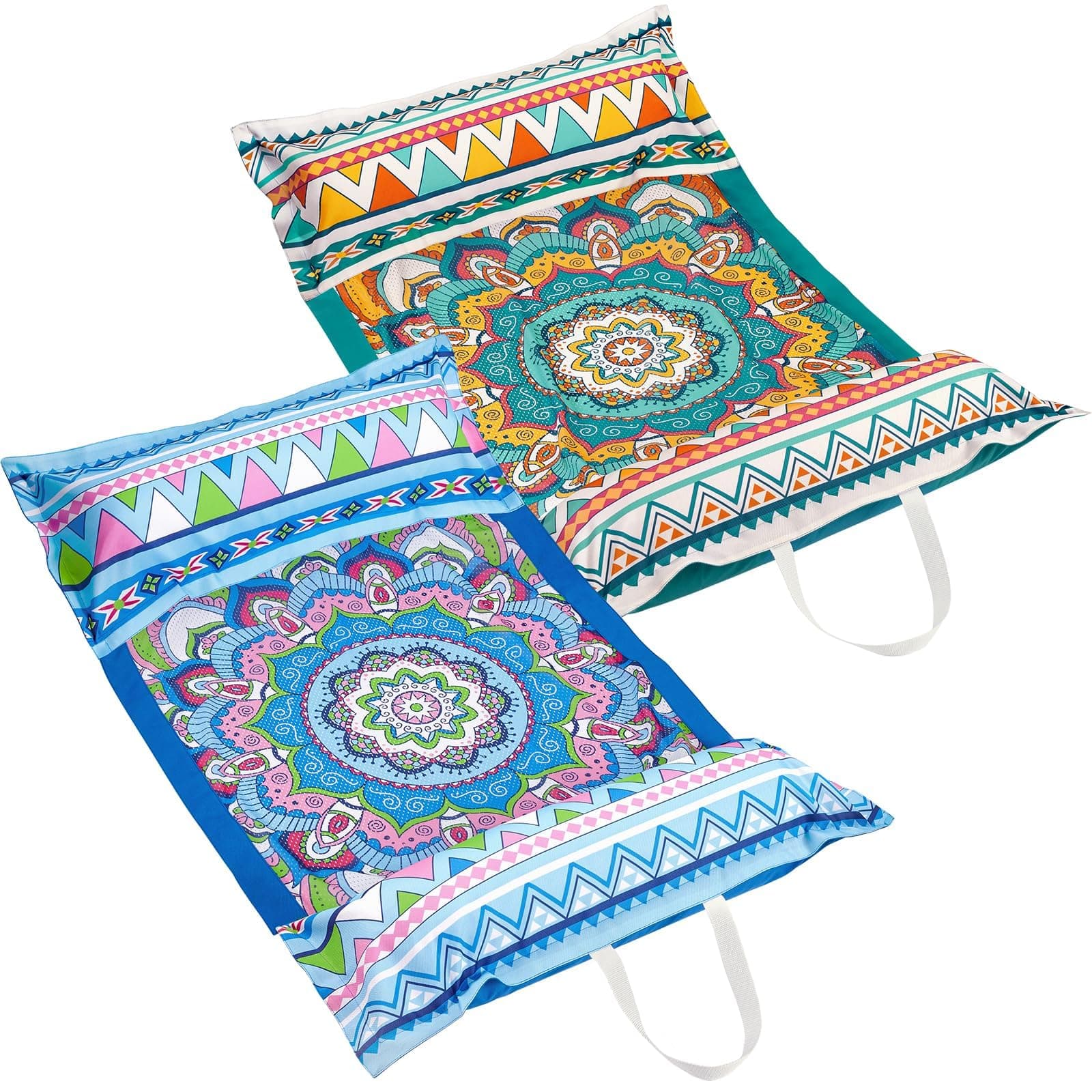 WERNNSAI Inflatable Pool Floats for Adults - 2 Pack Water Hammock Fabric Mesh Pool Rafts Portable Multi-Purpose Floating Swimming Hammock Water Lounge Chair Drifter for Summer Beach Party