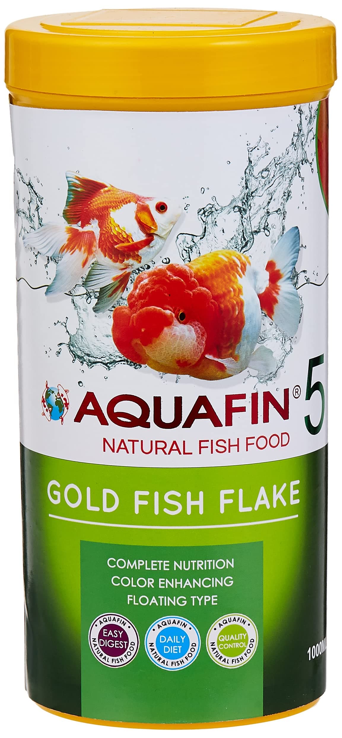 AQUAFIN 5 NATURAL FISH FOOD GOLD FISH FLAKE 1000 ML
